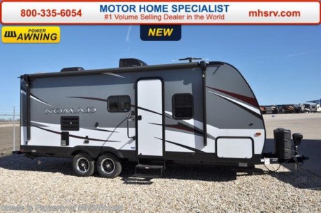 /TX 5-9-16 &lt;a href=&quot;http://www.mhsrv.com/travel-trailers/&quot;&gt;&lt;img src=&quot;http://www.mhsrv.com/images/sold-traveltrailer.jpg&quot; width=&quot;383&quot; height=&quot;141&quot; border=&quot;0&quot;/&gt;&lt;/a&gt;
Family Owned &amp; Operated. Largest Selection, Lowest Prices &amp; the Premier Service &amp; Walk-Through Process that can only be found at the #1 Volume Selling Motor Home Dealer in the World! From $10K to $2 Million... We gotcha&#39; Covered!  &lt;object width=&quot;400&quot; height=&quot;300&quot;&gt;&lt;param name=&quot;movie&quot; value=&quot;http://www.youtube.com/v/fBpsq4hH-Ws?version=3&amp;amp;hl=en_US&quot;&gt;&lt;/param&gt;&lt;param name=&quot;allowFullScreen&quot; value=&quot;true&quot;&gt;&lt;/param&gt;&lt;param name=&quot;allowscriptaccess&quot; value=&quot;always&quot;&gt;&lt;/param&gt;&lt;embed src=&quot;http://www.youtube.com/v/fBpsq4hH-Ws?version=3&amp;amp;hl=en_US&quot; type=&quot;application/x-shockwave-flash&quot; width=&quot;400&quot; height=&quot;300&quot; allowscriptaccess=&quot;always&quot; allowfullscreen=&quot;true&quot;&gt;&lt;/embed&gt;&lt;/object&gt; MSRP $25,099. The 2016 Skyline Nomad Dart Series travel trailer model 218RB is approximately 25 feet 3 inches in length and features a slide, SkySmart bed base dresser system with 8 baskets, pass-thru storage, power electric awning with LED lights &amp; integrated speakers, gas/electric DSI water heater, exterior grab handle, enclosed and heated underbelly, spare tire kit, power tongue jack, four power stabilizer jacks and many more standard features. Options include a glass shower door, upgraded refrigerator, 17&quot; oven and aluminum wheels. For additional coach information, brochures, window sticker, videos, photos, reviews &amp; testimonials as well as additional information about Motor Home Specialist and our manufacturers please visit us at MHSRV .com or call 800-335-6054. At Motor Home Specialist we DO NOT charge any prep or orientation fees like you will find at other dealerships. All sale prices include a 200 point inspection, interior &amp; exterior wash &amp; detail of vehicle, a thorough coach orientation with an MHS technician, an RV Starter&#39;s kit, a nights stay in our delivery park featuring landscaped and covered pads with full hook-ups and much more. WHY PAY MORE?... WHY SETTLE FOR LESS?