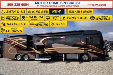 /CA 6-28-16 &lt;a href=&quot;http://www.mhsrv.com/thor-motor-coach/&quot;&gt;&lt;img src=&quot;http://www.mhsrv.com/images/sold-thor.jpg&quot; width=&quot;383&quot; height=&quot;141&quot; border=&quot;0&quot; /&gt;&lt;/a&gt;       Sales price includes $5000 factory rebate! Call 800-335-6054 for Full Details. #1 Volume Selling Motor Home Dealer &amp; Thor Motor Coach Dealer in the World. &lt;iframe width=&quot;400&quot; height=&quot;300&quot; src=&quot;https://www.youtube.com/embed/Ilk0g_68yaQ&quot; frameborder=&quot;0&quot; allowfullscreen&gt;&lt;/iframe&gt;
MSRP $418,306.  New 2016 Thor Motor Coach Tuscany with 3 slides including a full wall slide: Model 44MT (Bath &amp; 1/2) - This luxury diesel motor home measures approximately 44 feet 11 inches in length and is highlighted by a driver side full wall slide-out room, 48 inch LED TV, fireplace, king bed, diesel fired Aqua Hot, stackable washer/dryer, residential refrigerator, dishwasher drawer, exterior entertainment center, 450 HP Cummins diesel engine, Freightliner tag axle chassis with IFS (Independent Front Suspension), Allison 6-speed automatic transmission, high polished aluminum wheels, (2) stage Jacobs brake, dual fuel fills, full length stainless stone guard, fully automatic (4) point leveling system &amp; much more. Options include the beautiful full body paint exterior, Dream dinette booth with L-shaped sofa and a cockpit overhead TV. For additional coach information, brochures, window sticker, videos, photos, Tuscany reviews &amp; testimonials as well as additional information about Motor Home Specialist and our manufacturers please visit us at MHSRV .com or call 800-335-6054. At Motor Home Specialist we DO NOT charge any prep or orientation fees like you will find at other dealerships. All sale prices include a 200 point inspection, interior &amp; exterior wash &amp; detail of vehicle, a thorough coach orientation with an MHS technician, an RV Starter&#39;s kit, a nights stay in our delivery park featuring landscaped and covered pads with full hook-ups and much more. WHY PAY MORE?... WHY SETTLE FOR LESS?