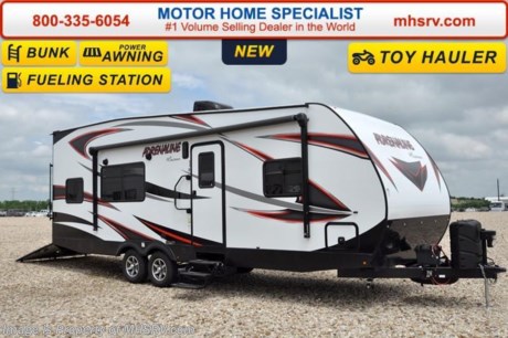 Family Owned &amp; Operated. Largest Selection, Lowest Prices &amp; the Premier Service &amp; Walk-Through Process that can only be found at the #1 Volume Selling Motor Home Dealer in the World! From $10K to $2 Million... We gotcha&#39; Covered! &lt;object width=&quot;400&quot; height=&quot;300&quot;&gt;&lt;param name=&quot;movie&quot; value=&quot;http://www.youtube.com/v/fBpsq4hH-Ws?version=3&amp;amp;hl=en_US&quot;&gt;&lt;/param&gt;&lt;param name=&quot;allowFullScreen&quot; value=&quot;true&quot;&gt;&lt;/param&gt;&lt;param name=&quot;allowscriptaccess&quot; value=&quot;always&quot;&gt;&lt;/param&gt;&lt;embed src=&quot;http://www.youtube.com/v/fBpsq4hH-Ws?version=3&amp;amp;hl=en_US&quot; type=&quot;application/x-shockwave-flash&quot; width=&quot;400&quot; height=&quot;300&quot; allowscriptaccess=&quot;always&quot; allowfullscreen=&quot;true&quot;&gt;&lt;/embed&gt;&lt;/object&gt;
MSRP $39,582. The Coachmen Adrenaline travel trailer model 26CB. New features for 2017 include Dexter Nev-R-Adjust brakes, Dexter E-Z flex suspension enhancement, porcelain foot flush toilet, glass backsplash, glass panel inserts in the kitchen cabinetry, accent lighting and more. A few standard features include aluminum wheels, Dexter axles, power awning with LED light strip, electric tongue jack, (2) LP bottles with cover, solar prep, LED lighting, 3 step entry, night shades and a diamond plate front rock guard. This beautiful travel trailer also includes the Adrenaline package which features a refrigerator, convection microwave, LED TV, AM/FM/DVD bluetooth stereo w/app control, spare tire and carrier, battery disconnect, gas/electric water heater and a bedspread. Additional options include the queen size electric bed, Fantastic Vent and an upgraded A/C. For additional coach information, brochures, window sticker, videos, photos, reviews &amp; testimonials as well as additional information about Motor Home Specialist and our manufacturers please visit us at MHSRV .com or call 800-335-6054. At Motor Home Specialist we DO NOT charge any prep or orientation fees like you will find at other dealerships. All sale prices include a 200 point inspection, interior &amp; exterior wash &amp; detail of vehicle, a thorough coach orientation with an MHS technician, an RV Starter&#39;s kit, a nights stay in our delivery park featuring landscaped and covered pads with full hook-ups and much more. WHY PAY MORE?... WHY SETTLE FOR LESS?
