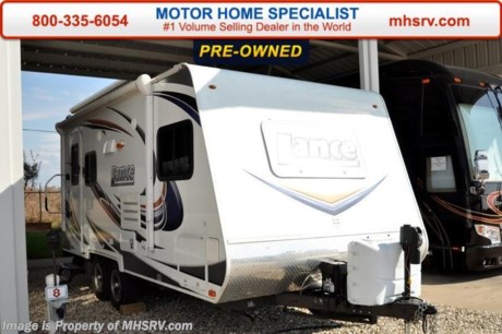 /TX 1/18/16 &lt;a href=&quot;http://www.mhsrv.com/travel-trailers/&quot;&gt;&lt;img src=&quot;http://www.mhsrv.com/images/sold-traveltrailer.jpg&quot; width=&quot;383&quot; height=&quot;141&quot; border=&quot;0&quot;/&gt;&lt;/a&gt;
Used Lance Travel Trailer RV for Sale- 2015 Lance 1685 is approximately 17 feet in length with a slide, power patio awning, slide-out room toppers, gas/electric water heater, pass-thru storage, aluminum wheels, LED running lights, exterior shower, roof ladder, exterior speakers, booth converts to sleeper, dual pane windows, day/night shades, microwave, 3 burner range with oven, sink covers, all in 1 bath, refrigerator, ducted A/C, flat panel TV and much more. For additional information and photos please visit Motor Home Specialist at www.MHSRV .com or call 800-335-6054.
