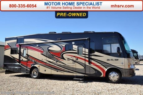 /MA 5-9-16 &lt;a href=&quot;http://www.mhsrv.com/thor-motor-coach/&quot;&gt;&lt;img src=&quot;http://www.mhsrv.com/images/sold-thor.jpg&quot; width=&quot;383&quot; height=&quot;141&quot; border=&quot;0&quot;/&gt;&lt;/a&gt;
Used Thor Motor Coach RV for Sale- 2013 Thor Motor Coach Outlaw 3611 toy hauler with slide and 27,369 miles. This RV is approximately 37 feet 4 inches in length with a Ford V10 engine, Ford chassis, privacy shades, power mirrors with heat, 5.5KW Onan generator with 247 hours, power patio awning, slide-out room toppers, 50 amp service, pass-thru storage, aluminum wheels, black tank rinsing system, exterior shower, gravel shield, 5K lb. hitch, automatic leveling system, 3 camera monitoring system, exterior TV, booth converts to sleeper, dual pane windows, day night shades, power roof vent, microwave, 3 burner range with oven, all in 1 bath, glass door shower, loft bed, 2 A/Cs and much more.  For additional information and photos please visit Motor Home Specialist at www.MHSRV.com or call 800-335-6054.