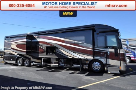 /IA 3/21/16 &lt;a href=&quot;http://www.mhsrv.com/american-coach-rv/&quot;&gt;&lt;img src=&quot;http://www.mhsrv.com/images/sold-americancoach.jpg&quot; width=&quot;383&quot; height=&quot;141&quot; border=&quot;0&quot;/&gt;&lt;/a&gt;
MSRP $867,322. Now Drastically Reduced! Upfront sale prices available everyday at MHSRV .com or call 800-335-6054. You&#39;ll be glad you did! New 2015 American Coach Heritage 45N Bath &amp; 1/2 Model Luxury Motor Coach Available now at Motor Home Specialist, the #1 Volume Selling Motor Home Dealership in the World. Family owned &amp; operated. The 45N measures approximately 44 ft. 11.5 in. in length and is highlighted by a full wall slide, front entertainment center with fireplace, spacious living, dining and master suite as well as an opulent decor that truly sets the new 2015 American Coach Heritage apart. Optional equipment includes &quot;A&quot; tray pkg w/2 90 inch electric slide-out trays, polished stainless trim package, front overhead TV, exterior TV, in-motion satellite, dishwasher, under chassis lighting, king bed with air mattress and power cord reel. Just a few of the additional highlights found in the American Coach Heritage include the Liberty 600 SLM Series Chassis from Freightliner, a 600 HP Cummins diesel engine,  a one piece fiberglass roof, independent front suspension, integrated awnings, beautiful full body paint with front mask protection, adjustable pedals, bedroom ceiling fan, power driver&#39;s window, Bose home entertainment system, LED TVs, stack washer/dryer, Aqua Hot, low profile roof A/C units, two inverters, air &amp; hydraulic leveling systems, 12.5 KW diesel generator, air latch avionics entry door, heated tile and much more. For additional coach information, brochure, window sticker, videos, photos, American Coach reviews &amp; testimonials, additional information about *Motor Home Specialist and what makes us #1, as well as more about the REV Group please visit us at MHSRV .com or call 800-335-6054. At Motor Home Specialist we DO NOT charge any prep or orientation fees like you will find at other dealerships. All sale prices include a 200 point inspection, interior and exterior wash &amp; detail of vehicle, a thorough coach orientation with an MHS technician, an RV Starter&#39;s kit, a night stay in our delivery park featuring landscaped and covered pads with full hook-ups and much more. Free airport shuttle available with purchase for out-of-town buyers. WHY PAY MORE?... WHY SETTLE FOR LESS? 