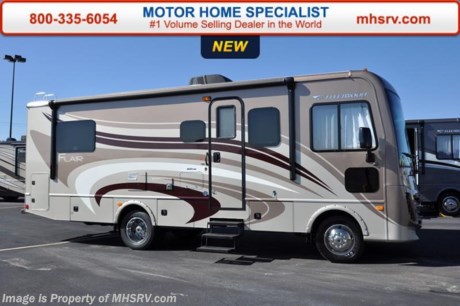 /TX 5-18-16 &lt;a href=&quot;http://www.mhsrv.com/fleetwood-rvs/&quot;&gt;&lt;img src=&quot;http://www.mhsrv.com/images/sold-fleetwood.jpg&quot; width=&quot;383&quot; height=&quot;141&quot; border=&quot;0&quot;/&gt;&lt;/a&gt;
MSRP $98,111. Now Drastically Reduced! Upfront sale prices available everyday at MHSRV .com or call 800-335-6054, You&#39;ll be glad you did! New 2016 Fleetwood Flair 26D Class A Gas Crossover RV now available at Motor Home Specialist, the #1 Volume Selling Motor Home Dealership in the World. The 26D measures approximately 27ft. 10in. in length and is highlighted by a large driver&#39;s side slide-out room, L-shaped kitchen, rear queen bed and innovative compact, yet spacious floor plan design. Optional equipment includes drop down queen with TV, front mask paint protection, satellite ready radio, full body paint, dual glazed windows and 4-point hydraulic leveling system. Just a few of the additional highlights found in the Fleetwood Flair include a powerful Ford V-10 6.8L engine, Tuff-Coat solid fiberglass siding, side hinge luggage doors, electric patio awning, electric entry step, remote and heated side view mirrors, LED TV, refrigerator, microwave, cook top, whole coach water filtration system, porcelain commode, generator, Roto-Cast luggage compartments and much more. For additional coach information, brochure, window sticker, videos, photos, Fleetwood RV reviews, testimonials, additional information about *Motor Home Specialist and what makes us #1 as well as more about the REV Group please visit us at MHSRV .com or call 800-335-6054. At Motor Home Specialist we DO NOT charge any prep or orientation fees like you will find at other dealerships. All sale prices include a 200 point inspection, interior and exterior wash &amp; detail of vehicle, a thorough coach orientation with an MHS technician, an RV Starter&#39;s kit, a night stay in our delivery park featuring landscaped and covered pads with full hook-ups and much more. Free airport shuttle available with purchase for out-of-town buyers. WHY PAY MORE?... WHY SETTLE FOR LESS? 