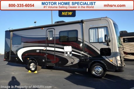 /TX 6-8-16 &lt;a href=&quot;http://www.mhsrv.com/fleetwood-rvs/&quot;&gt;&lt;img src=&quot;http://www.mhsrv.com/images/sold-fleetwood.jpg&quot; width=&quot;383&quot; height=&quot;141&quot; border=&quot;0&quot;/&gt;&lt;/a&gt;
MSRP $104,068. Now Drastically Reduced! Upfront sale prices available everyday at MHSRV .com or call 800-335-6054, You&#39;ll be glad you did! New 2016 Fleetwood Flair 29T Class A Gas Crossover RV now available at Motor Home Specialist, the #1 Volume Selling Motor Home Dealership in the World. The 29T measures approximately 29ft. 10in. in length and is highlighted by a large driver&#39;s side slide-out room, jack-knife sofa, rear queen bed and innovative compact, yet spacious floor plan design. Optional equipment includes drop down queen, front mask paint protection, satellite ready radio, full body paint, dual glazed windows and 4-point hydraulic leveling system. Just a few of the additional highlights found in the Fleetwood Flair include a powerful Ford V-10 6.8L engine, Tuff-Coat solid fiberglass siding, side hinge luggage doors, electric patio awning, electric entry step, remote and heated side view mirrors, LED TV, refrigerator, microwave, cook top, whole coach water filtration system, porcelain commode, generator, Roto-Cast luggage compartments and much more. For additional coach information, brochure, window sticker, videos, photos, Fleetwood RV reviews, testimonials, additional information about *Motor Home Specialist and what makes us #1 as well as more about the REV Group please visit us at MHSRV .com or call 800-335-6054. At Motor Home Specialist we DO NOT charge any prep or orientation fees like you will find at other dealerships. All sale prices include a 200 point inspection, interior and exterior wash &amp; detail of vehicle, a thorough coach orientation with an MHS technician, an RV Starter&#39;s kit, a night stay in our delivery park featuring landscaped and covered pads with full hook-ups and much more. Free airport shuttle available with purchase for out-of-town buyers. WHY PAY MORE?... WHY SETTLE FOR LESS? 