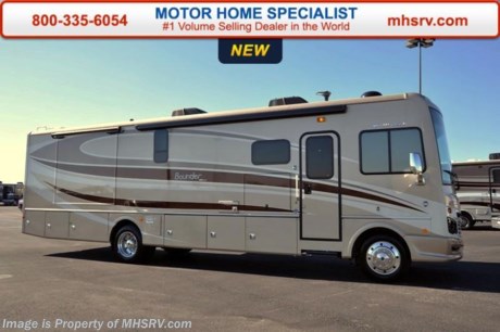 /TX 4-11-16 &lt;a href=&quot;http://www.mhsrv.com/fleetwood-rvs/&quot;&gt;&lt;img src=&quot;http://www.mhsrv.com/images/sold-fleetwood.jpg&quot; width=&quot;383&quot; height=&quot;141&quot; border=&quot;0&quot;/&gt;&lt;/a&gt;
MSRP $161,853. Now Drastically Reduced! Sale prices available on All New inventory everyday at MHSRV .com or call 800-335-6054, You&#39;ll be glad you did! New 2016 Fleetwood Bounder RV for sale at Motor Home Specialist, the #1 Volume Selling Motor Home Dealership in the World. &lt;object width=&quot;400&quot; height=&quot;300&quot;&gt;&lt;param name=&quot;movie&quot; value=&quot;http://www.youtube.com/v/fBpsq4hH-Ws?version=3&amp;amp;hl=en_US&quot;&gt;&lt;/param&gt;&lt;param name=&quot;allowFullScreen&quot; value=&quot;true&quot;&gt;&lt;/param&gt;&lt;param name=&quot;allowscriptaccess&quot; value=&quot;always&quot;&gt;&lt;/param&gt;&lt;embed src=&quot;http://www.youtube.com/v/fBpsq4hH-Ws?version=3&amp;amp;hl=en_US&quot; type=&quot;application/x-shockwave-flash&quot; width=&quot;400&quot; height=&quot;300&quot; allowscriptaccess=&quot;always&quot; allowfullscreen=&quot;true&quot;&gt;&lt;/embed&gt;&lt;/object&gt; The 35K bath &amp; 1/2 model measures approximately 36ft. 3in. in length and is highlighted by 2 slide-out rooms, 7KW generator, large living room TV, L-sofa, large kitchen and spacious master bedroom. This beautiful RV also includes the 30th Anniversary Package which features a power driver seat, recessed cook top, oversized windows in the galley &amp; living room, enhanced furniture styling, enhanced window treatments, larger stylish headboard design, decorative toe kick accents, etched glass added to overhead doors in select locations, driver/passenger cockpit floor mat &amp; engine cover tray, driver/passenger side table, enclosed interior control center, textured carpet and more. Additional optional equipment includes a rear ladder, front overhead TV, Winegard DSS system, exterior entertainment center, washer/dryer, electric fireplace, residential refrigerator, clear front mask, satellite radio ready, LX package, roller shades, neutral loss protection and facing dinette. Just a few of the additional highlights found in the Fleetwood Bounder include a powerful Ford V-10 6.8L engine, Tuff-Coat solid fiberglass siding, side hinge luggage doors, deluxe awning, automatic leveling jacks, electric entry step, remote HD RV mirrors w/camera, solid surface galley top, microwave/convection oven, dual roof A/C with solar panel, generator, dual glazed windows and much more. For additional coach information, brochure, window sticker, videos, photos, Fleetwood RV reviews, testimonials, additional information about Motor Home Specialist and *what makes us #1 as well as more about the REV Group please visit us at MHSRV .com or call 800-335-6054. At Motor Home Specialist we DO NOT charge any prep or orientation fees like you will find at other dealerships. All sale prices include a 200 point inspection, interior and exterior wash &amp; detail of vehicle, a thorough coach orientation with an MHS technician, an RV Starter&#39;s kit, a night stay in our delivery park featuring landscaped and covered pads with full hook-ups and much more. Free airport shuttle available with purchase for out-of-town buyers. WHY PAY MORE?... WHY SETTLE FOR LESS? 