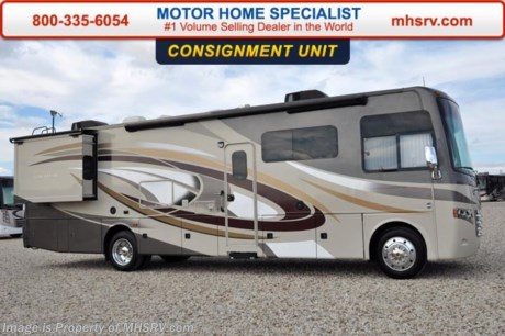/NC 3/21/16 &lt;a href=&quot;http://www.mhsrv.com/thor-motor-coach/&quot;&gt;&lt;img src=&quot;http://www.mhsrv.com/images/sold-thor.jpg&quot; width=&quot;383&quot; height=&quot;141&quot; border=&quot;0&quot;/&gt;&lt;/a&gt;
**Consignment** Used Thor Motor Coach RV for Sale- 2015 Thor Motor Coach Miramar 34.3 with 2 slides and 6,323 miles. This RV is approximately 35 feet 8 inches in length with a Ford engine, Ford chassis, privacy shades, power mirrors with heat, 5.5KW Onan generator with 196 hours and AGS, power patio awning, slide-out room toppers, gas/electric water heater, pass-thru storage with side swing baggage doors, aluminum wheels, LED running lights, exterior shower, roof ladder, 5K lb. hitch, automatic leveling system, 3 camera monitoring system, exterior entertainment center, inverter, booth converts to sleeper, solar/black-out shades, microwave, 3 burner range with oven, solid surface counter, sink covers, residential refrigerator, all in 1 bath, glass door shower, king bed, cab over bunk, bunk beds, 2 ducted A/Cs, 2 LED TVs and much more. For additional information and photos please visit Motor Home Specialist at www.MHSRV.com or call 800-335-6054.