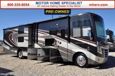 /AR 4/26/16 &lt;a href=&quot;http://www.mhsrv.com/thor-motor-coach/&quot;&gt;&lt;img src=&quot;http://www.mhsrv.com/images/sold-thor.jpg&quot; width=&quot;383&quot; height=&quot;141&quot; border=&quot;0&quot;/&gt;&lt;/a&gt;

Used Thor Motor Coach RV for Sale- 2015 Thor Motor Coach Challenger 37TB with 3 slides and 4,497 miles. This RV is approximately 37 feet 11 inches in length with a Ford V10 engine, Ford chassis, power mirrors with heat, 5.5KW Onan generator with 66 hours, AGS, power patio awning, slide-out room toppers, gas/electric water heater, 50 amp service, pass-thru storage with side swing baggage doors, aluminum wheels, LED running lights, water filtration system, exterior shower 8K lb. hitch, automatic leveling system, 3 camera monitoring system, exterior entertainment center, inverter, dual pane windows, fireplace, convection microwave, 3 burner range with oven, solid surface counter, sink covers, glass door shower, cab over bunk, king bed, 2 ducted A/Cs, 2 LED TVs and much more. For additional information and photos please visit Motor Home Specialist at www.MHSRV.com or call 800-335-6054.