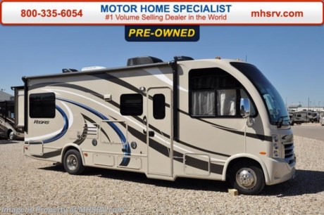 /TX 6-8-16 &lt;a href=&quot;http://www.mhsrv.com/thor-motor-coach/&quot;&gt;&lt;img src=&quot;http://www.mhsrv.com/images/sold-thor.jpg&quot; width=&quot;383&quot; height=&quot;141&quot; border=&quot;0&quot;/&gt;&lt;/a&gt;
Pre-Owned 2016 Thor Motor Coach Vegas RUV Model 25.2 is powered by a Ford Triton V-10 engine and built on a Ford chassis providing a lower center of gravity and ease of drivability normally found only in a class C RV, but now available in this mini class A motorhome measuring approximately 26 ft. 6 inches. Taking superior drivability even one step further, the Vegas will also feature something normally only found in a high-end luxury diesel pusher motor coach... an Independent Front Suspension system! With a style all its own the Vegas will provide superior handling and fuel economy and appeal to couples &amp; family RVers as well. You will also find another full size power drop down bunk above the cockpit, bedroom TV, flip-up countertop, spacious living room, even pass-through exterior storage, exterior TV, frameless windows, a power patio awning with LED lights, convection microwave 3 burner cooktop, living room TV, LED ceiling lights, Onan 4000 generator with 127 hours, gas/electric water heater, power and heated mirrors with integrated side-view cameras, back-up camera, 8,000lb. trailer hitch, cabinet doors with designer door fronts and a spacious cockpit design with unparalleled visibility as well as a fold out map/laptop table and an additional cab table that can easily be stored when traveling. For additional information and photos please visit Motor Home Specialist at www.MHSRV.com or call 800-335-6054.
