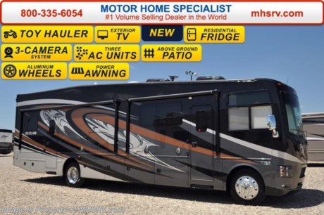 /AZ 10-10-16 &lt;a href=&quot;http://www.mhsrv.com/thor-motor-coach/&quot;&gt;&lt;img src=&quot;http://www.mhsrv.com/images/sold-thor.jpg&quot; width=&quot;383&quot; height=&quot;141&quot; border=&quot;0&quot;/&gt;&lt;/a&gt;   Family Owned &amp; Operated and the #1 Volume Selling Motor Home Dealer in the World as well as the #1 Thor Motor Coach Dealer in the World. &lt;object width=&quot;400&quot; height=&quot;300&quot;&gt;&lt;param name=&quot;movie&quot; value=&quot;http://www.youtube.com/v/fBpsq4hH-Ws?version=3&amp;amp;hl=en_US&quot;&gt;&lt;/param&gt;&lt;param name=&quot;allowFullScreen&quot; value=&quot;true&quot;&gt;&lt;/param&gt;&lt;param name=&quot;allowscriptaccess&quot; value=&quot;always&quot;&gt;&lt;/param&gt;&lt;embed src=&quot;http://www.youtube.com/v/fBpsq4hH-Ws?version=3&amp;amp;hl=en_US&quot; type=&quot;application/x-shockwave-flash&quot; width=&quot;400&quot; height=&quot;300&quot; allowscriptaccess=&quot;always&quot; allowfullscreen=&quot;true&quot;&gt;&lt;/embed&gt;&lt;/object&gt;
MSRP $191,206. New 2017 Thor Motor Coach Outlaw Toy Hauler. Model 37BG features a garage measuring over 13 feet, a slide-out room, dual sleeper sofas in the rear that fold into a queen bed, Ford 26-Series chassis with Triton V-10 engine, frameless windows, high polished aluminum wheels, residential refrigerator, electric rear patio awning, roller shades on the driver &amp; passenger windows, as well as drop down ramp door with spring assist &amp; railing for patio use. New featured updates for 2017 include an auxiliary fuel filling station with separate tank, performance headlights, &quot;Anti-Gravity&quot; rear ramp doors with key activated release, Morryde Snap-In patio rail system, new rear cap with LED brake lights and a microwave with stainless steel finish. Options include the beautiful full body exterior, bug screen curtain in garage and frameless dual pane windows. The Outlaw toy hauler RV has an incredible list of standard features including beautiful wood &amp; interior decor packages, LED TVs including an exterior entertainment center, (3) A/C units, Bluetooth enable coach radio system with exterior speakers, power patio awing with integrated LED lighting, dual side entrance doors, 1-piece windshield, a 5500 Onan generator, 3 camera monitoring system, automatic leveling system, Soft Touch leather furniture, day/night shades and much more. For additional coach information, brochures, window sticker, videos, photos, Outlaw reviews, testimonials as well as additional information about Motor Home Specialist and our manufacturers&#39; please visit us at MHSRV .com or call 800-335-6054. At Motor Home Specialist we DO NOT charge any prep or orientation fees like you will find at other dealerships. All sale prices include a 200 point inspection, interior and exterior wash &amp; detail of vehicle, a thorough coach orientation with an MHS technician, an RV Starter&#39;s kit, a night stay in our delivery park featuring landscaped and covered pads with full hookups and much more. Free airport shuttle available with purchase for out-of-town buyers. WHY PAY MORE?... WHY SETTLE FOR LESS?  