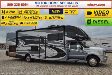 /TX 7-25-16 &lt;a href=&quot;http://www.mhsrv.com/thor-motor-coach/&quot;&gt;&lt;img src=&quot;http://www.mhsrv.com/images/sold-thor.jpg&quot; width=&quot;383&quot; height=&quot;141&quot; border=&quot;0&quot; /&gt;&lt;/a&gt;      Visit MHSRV.com or Call 800-335-6054 for Upfront &amp; Every Day Low Sale Price! Family Owned &amp; Operated and the #1 Volume Selling Motor Home Dealer in the World as well as the #1 Thor Motor Coach Dealer in the World. MSRP $180,992. New 2017 Thor Motor Coach 35SB Bunk Model Super C motor home with a full wall slide. This unit is approximately 35 feet 11 inches in length and is powered by a powerful 300 HP Powerstroke 6.7L diesel engine with 660 lb. ft. of torque. It rides on a Ford F-550 XLT chassis with a 6-speed automatic transmission and boast a 10,000 lb. hitch, extreme duty 4 wheel ABS disc brakes and an electronic brake controller integrated into the dash. Options include the beautiful full body paint, dual child safety tethers and (2) attic fans. The 2017 Four Winds Super C also features an exterior entertainment center, diesel generator, dual roof air conditioners, power patio awning, one-touch automatic leveling system, residential refrigerator, 30 inch over-the-range microwave, solid surface counter-top, touch screen AM/FM/CD/MP3 player, back-up monitor with side view cameras, remote heated exterior mirrors, power windows and locks, fiberglass running boards, soft touch ceilings, heavy duty ball bearing drawer guides, bedroom LCD TV, large LCD TV in the living area, inverter and heated holding tanks. For additional coach information, brochures, window sticker, videos, photos, Four Winds reviews, testimonials as well as additional information about Motor Home Specialist and our manufacturers&#39; please visit us at MHSRV .com or call 800-335-6054. At Motor Home Specialist we DO NOT charge any prep or orientation fees like you will find at other dealerships. All sale prices include a 200 point inspection, interior and exterior wash &amp; detail of vehicle, a thorough coach orientation with an MHS technician, an RV Starter&#39;s kit, a night stay in our delivery park featuring landscaped and covered pads with full hook-ups and much more. Free airport shuttle available with purchase for out-of-town buyers. WHY PAY MORE?... WHY SETTLE FOR LESS?  &lt;object width=&quot;400&quot; height=&quot;300&quot;&gt;&lt;param name=&quot;movie&quot; value=&quot;//www.youtube.com/v/VZXdH99Xe00?hl=en_US&amp;amp;version=3&quot;&gt;&lt;/param&gt;&lt;param name=&quot;allowFullScreen&quot; value=&quot;true&quot;&gt;&lt;/param&gt;&lt;param name=&quot;allowscriptaccess&quot; value=&quot;always&quot;&gt;&lt;/param&gt;&lt;embed src=&quot;//www.youtube.com/v/VZXdH99Xe00?hl=en_US&amp;amp;version=3&quot; type=&quot;application/x-shockwave-flash&quot; width=&quot;400&quot; height=&quot;300&quot; allowscriptaccess=&quot;always&quot; allowfullscreen=&quot;true&quot;&gt;&lt;/embed&gt;&lt;/object&gt; 