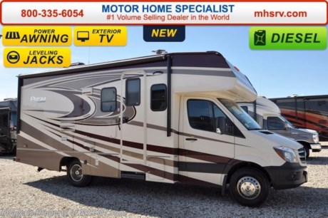 /OR 8-15-16 &lt;a href=&quot;http://www.mhsrv.com/coachmen-rv/&quot;&gt;&lt;img src=&quot;http://www.mhsrv.com/images/sold-coachmen.jpg&quot; width=&quot;383&quot; height=&quot;141&quot; border=&quot;0&quot; /&gt;&lt;/a&gt;    Family Owned &amp; Operated and the #1 Volume Selling Motor Home Dealer in the World as well as the #1 Coachmen Dealer in the World. MSRP $123,973. New 2016 Coachmen Prism Diesel. Model 2200LE. This RV measures approximately 25 ft. in length with a slide-out room.  Optional equipment includes the Prism Lead Dog package featuring high gloss fiberglass sidewalls, back up camera &amp; monitor, power awning, LED interior and exterior lights, pop-up power tower, stainless steel wheel liners, 3.5K lb. hitch &amp; wire, slide out awning, spare tire, swivel pilot &amp; passenger seats, roller bearing drawer glides, oven, child safety net &amp; ladder as well as MCD shades. Additional features include the beautiful full body paint, exterior TV, back up camera &amp; monitor with navigation, upgraded foldable mattress, convection microwave, diesel generator, power vent fan, heated tank pads, dual coach batteries, exterior privacy windshield cover and two point hydraulic leveling jacks. The Prism&#39;s impressive list of standards include a 3.0L V-6 turbo diesel engine, power entrance step, Azdel superlite composite substrate, hardwood cabinets, 3 burner cook top, exterior shower and much more. For additional coach information, brochure, window sticker, videos, photos, Coachmen customer reviews &amp; testimonials please visit Motor Home Specialist at MHSRV .com or call 800-335-6054. At MHS we DO NOT charge any prep or orientation fees like you will find at other dealerships. All sale prices include a 200 point inspection, interior &amp; exterior wash &amp; detail of vehicle, a thorough coach orientation with an MHS technician, an RV Starter&#39;s kit, a nights stay in our delivery park featuring landscaped and covered pads with full hook-ups and much more. WHY PAY MORE?... WHY SETTLE FOR LESS? &lt;object width=&quot;400&quot; height=&quot;300&quot;&gt;&lt;param name=&quot;movie&quot; value=&quot;http://www.youtube.com/v/fBpsq4hH-Ws?version=3&amp;amp;hl=en_US&quot;&gt;&lt;/param&gt;&lt;param name=&quot;allowFullScreen&quot; value=&quot;true&quot;&gt;&lt;/param&gt;&lt;param name=&quot;allowscriptaccess&quot; value=&quot;always&quot;&gt;&lt;/param&gt;&lt;embed src=&quot;http://www.youtube.com/v/fBpsq4hH-Ws?version=3&amp;amp;hl=en_US&quot; type=&quot;application/x-shockwave-flash&quot; width=&quot;400&quot; height=&quot;300&quot; allowscriptaccess=&quot;always&quot; allowfullscreen=&quot;true&quot;&gt;&lt;/embed&gt;&lt;/object&gt; 