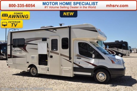 /AR 5-9-16 &lt;a href=&quot;http://www.mhsrv.com/coachmen-rv/&quot;&gt;&lt;img src=&quot;http://www.mhsrv.com/images/sold-coachmen.jpg&quot; width=&quot;383&quot; height=&quot;141&quot; border=&quot;0&quot;/&gt;&lt;/a&gt;
Family Owned &amp; Operated and the #1 Volume Selling Motor Home Dealer in the World as well as the #1 Coachmen Dealer in the World. &lt;object width=&quot;400&quot; height=&quot;300&quot;&gt;&lt;param name=&quot;movie&quot; value=&quot;http://www.youtube.com/v/fBpsq4hH-Ws?version=3&amp;amp;hl=en_US&quot;&gt;&lt;/param&gt;&lt;param name=&quot;allowFullScreen&quot; value=&quot;true&quot;&gt;&lt;/param&gt;&lt;param name=&quot;allowscriptaccess&quot; value=&quot;always&quot;&gt;&lt;/param&gt;&lt;embed src=&quot;http://www.youtube.com/v/fBpsq4hH-Ws?version=3&amp;amp;hl=en_US&quot; type=&quot;application/x-shockwave-flash&quot; width=&quot;400&quot; height=&quot;300&quot; allowscriptaccess=&quot;always&quot; allowfullscreen=&quot;true&quot;&gt;&lt;/embed&gt;&lt;/object&gt;  
MSRP $78,644. New 2017 Coachmen Freelander Model 20CB. This Class C RV is approximately 23 feet 7 inches in length and features an over head loft, Ford Transit Chassis and a Ford V6 3.7L engine. This beautiful class C RV includes Coachmen&#39;s freelander Micro Minnie Value package which features tinted windows, 2 burner range top, stainless steel wheel inserts, monitor on rear view mirror, power awning, LED interior lighting, solar ready, rear ladder, hitch and wire, Onan generator, roller bearing drawer glides and the Travel easy roadside assistance.  Additional options include an exterior privacy windshield cover, heated tanks, child safety net &amp; ladder, 15.0 BTU A/C with heat pump, upgraded mattress, exterior entertainment center and a coach TV/ DVD player. For additional coach information, brochures, window sticker, videos, photos, Freelander reviews, testimonials as well as additional information about Motor Home Specialist and our manufacturers&#39; please visit us at MHSRV .com or call 800-335-6054. At Motor Home Specialist we DO NOT charge any prep or orientation fees like you will find at other dealerships. All sale prices include a 200 point inspection, interior and exterior wash &amp; detail of vehicle, a thorough coach orientation with an MHS technician, an RV Starter&#39;s kit, a night stay in our delivery park featuring landscaped and covered pads with full hook-ups and much more. Free airport shuttle available with purchase for out-of-town buyers. WHY PAY MORE?... WHY SETTLE FOR LESS?  