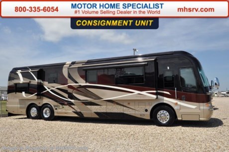 /PICKED UP 8/8/16  **Consignment** Used Country Coach RV for Sale- 2008 Country Coach Affinity Stag’s Leap 700 with 4 slides, 2014 Michelin 365/70R/22.5 Steer tires, rear tires and tag are 2012 and 2011 and 74,475 miles. This RV is approximately 44 feet 10 inches in length with a Cummins 600HP engine with side radiator, IFS, tag axle, power privacy shades, power mirrors with heat, GPS, power pedals, tire monitoring system, Eaton Vorad, 12.5KW Onan generator with power slide, 2 power patio awnings, power window awning, slide-out room toppers, Aqua Hot, 50 amp power cord reel, pass-thru storage with side swing baggage doors, 2 full length slide-out cargo trays, aluminum wheels, keyless entry, power water hose reel, fiberglass roof, 15K lb. hitch, automatic leveling system, 3 camera monitoring system, exterior entertainment center, inverters, all electric coach, hardwood cabinets, multi-plex lighting, ceramic tile floors, 2 sofas with sleepers, booth converts to sleeper, dual pane windows, power shades, convection microwave, central vacuum, solid surface counters, residential refrigerator, washer/dryer stack, glass door shower, safe, 3 ducted A/Cs and much more. For additional information and photos please visit Motor Home Specialist at www.MHSRV.com or call 800-335-6054.