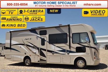/TX 9/26/16 &lt;a href=&quot;http://www.mhsrv.com/thor-motor-coach/&quot;&gt;&lt;img src=&quot;http://www.mhsrv.com/images/sold-thor.jpg&quot; width=&quot;383&quot; height=&quot;141&quot; border=&quot;0&quot;/&gt;&lt;/a&gt; Receive a $1,000 Gift Card with purchase from Motor Home Specialist Offer Ends September 15th, 2016.   Family Owned &amp; Operated and the #1 Volume Selling Motor Home Dealer in the World as well as the #1 Thor Motor Coach Dealer in the World. &lt;object width=&quot;400&quot; height=&quot;300&quot;&gt;&lt;param name=&quot;movie&quot; value=&quot;http://www.youtube.com/v/fBpsq4hH-Ws?version=3&amp;amp;hl=en_US&quot;&gt;&lt;/param&gt;&lt;param name=&quot;allowFullScreen&quot; value=&quot;true&quot;&gt;&lt;/param&gt;&lt;param name=&quot;allowscriptaccess&quot; value=&quot;always&quot;&gt;&lt;/param&gt;&lt;embed src=&quot;http://www.youtube.com/v/fBpsq4hH-Ws?version=3&amp;amp;hl=en_US&quot; type=&quot;application/x-shockwave-flash&quot; width=&quot;400&quot; height=&quot;300&quot; allowscriptaccess=&quot;always&quot; allowfullscreen=&quot;true&quot;&gt;&lt;/embed&gt;&lt;/object&gt; 
MSRP $115,950. The All New 2017 Thor Motor Coach A.C.E. Model 27.2. The A.C.E. is the class A &amp; C Evolution. It Combines many of the most popular features of a class A motor home and a class C motor home to make something truly unique to the RV industry. This unit measures approximately 28 feet 8 inches in length featuring 2 slides, king size bed, beautiful HD-Max exterior, bedroom TV, attic fans, upgraded A/C, exterior TV, black tank flush and a second auxiliary battery. The A.C.E. also features a Ford Triton V-10 engine, frameless windows, drop down overhead loft, power side mirrors with integrated side view cameras, hydraulic leveling jacks, a mud-room, roof ladder, Onan generator, electric patio awning with integrated LED lights, AM/FM/CD, stainless steel wheel liners, hitch, systems control center, valve stem extenders, refrigerator, microwave, water heater, one-piece windshield with &quot;20/20 vision&quot; front cap that helps eliminate heat and sunlight from getting into the drivers vision, floor level cockpit window for better visibility while turning, a &quot;below floor&quot; furnace and water heater helping keep the noise to an absolute minimum and the exhaust away from the kids and pets, cockpit mirrors, slide-out workstation in the dash and much more.  For additional coach information, brochures, window sticker, videos, photos, A.C.E. reviews &amp; testimonials as well as additional information about Motor Home Specialist and our manufacturers please visit us at MHSRV .com or call 800-335-6054. At Motor Home Specialist we DO NOT charge any prep or orientation fees like you will find at other dealerships. All sale prices include a 200 point inspection, interior &amp; exterior wash &amp; detail of vehicle, a thorough coach orientation with an MHS technician, an RV Starter&#39;s kit, a nights stay in our delivery park featuring landscaped and covered pads with full hook-ups and much more. WHY PAY MORE?... WHY SETTLE FOR LESS?