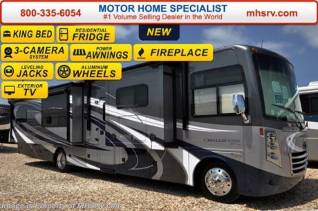/TX 8-15-16 &lt;a href=&quot;http://www.mhsrv.com/thor-motor-coach/&quot;&gt;&lt;img src=&quot;http://www.mhsrv.com/images/sold-thor.jpg&quot; width=&quot;383&quot; height=&quot;141&quot; border=&quot;0&quot; /&gt;&lt;/a&gt;      Receive a $2,000 Gift Card with purchase from Motor Home Specialist Offer Ends September 15th, 2016.     
&lt;object width=&quot;400&quot; height=&quot;300&quot;&gt;&lt;param name=&quot;movie&quot; value=&quot;//www.youtube.com/v/bN591K_alkM?hl=en_US&amp;amp;version=3&quot;&gt;&lt;/param&gt;&lt;param name=&quot;allowFullScreen&quot; value=&quot;true&quot;&gt;&lt;/param&gt;&lt;param name=&quot;allowscriptaccess&quot; value=&quot;always&quot;&gt;&lt;/param&gt;&lt;embed src=&quot;//www.youtube.com/v/bN591K_alkM?hl=en_US&amp;amp;version=3&quot; type=&quot;application/x-shockwave-flash&quot; width=&quot;400&quot; height=&quot;300&quot; allowscriptaccess=&quot;always&quot; allowfullscreen=&quot;true&quot;&gt;&lt;/embed&gt;&lt;/object&gt;  
MSRP $186,654. This luxury RV measures approximately 38 feet 1 inch in length and features (3) slide-out rooms, king bed, dinette, fireplace, a 40&quot; LED TV, frameless windows, exterior speakers, LED lighting, beautiful decor, residential refrigerator, inverter and bedroom TV. Optional equipment includes the beautiful full body paint exterior, leatherette theater seats IPO sofa, frameless dual pane windows and a 3-burner range with oven. The all new 2017 Thor Motor Coach Challenger also features one of the most impressive lists of standard equipment in the RV industry including a Ford Triton V-10 engine, 22-Series ford chassis with aluminum wheels, fully automatic hydraulic leveling system, electric overhead Hide-Away Loft, electric patio awning with LED lighting, side hinged baggage doors, exterior entertainment center, day/night shades, solid surface kitchen counter, dual roof A/C units, Onan generator, water heater, heated and enclosed holding tanks and the RAPID CAMP remote system. Rapid Camp allows you to operate your slide-out room, generator, leveling jacks when applicable, power awning, selective lighting and more all from a touchscreen remote control. A few new features for 2017 include your choice of two beautiful high gloss glazed wood packages, 22 cf. residential refrigerator, roller shades in the cab area, 32 inch TVs in the bedroom, new solid surface kitchen counter and much more. For additional information, brochures, and videos please visit Motor Home Specialist at MHSRV .com or Call 800-335-6054. At Motor Home Specialist we DO NOT charge any prep or orientation fees like you will find at other dealerships. All sale prices include a 200 point inspection, interior and exterior wash &amp; detail of vehicle, a thorough coach orientation with an MHSRV technician, an RV Starter&#39;s kit, a night stay in our delivery park featuring landscaped and covered pads with full hook-ups and much more. Free airport shuttle available with purchase for out-of-town buyers. Read From THOUSANDS of Testimonials at MHSRV .com and See What They Had to Say About Their Experience at Motor Home Specialist. WHY PAY MORE?...... WHY SETTLE FOR LESS?  &lt;object width=&quot;400&quot; height=&quot;300&quot;&gt;&lt;param name=&quot;movie&quot; value=&quot;//www.youtube.com/v/VZXdH99Xe00?hl=en_US&amp;amp;version=3&quot;&gt;&lt;/param&gt;&lt;param name=&quot;allowFullScreen&quot; value=&quot;true&quot;&gt;&lt;/param&gt;&lt;param name=&quot;allowscriptaccess&quot; value=&quot;always&quot;&gt;&lt;/param&gt;&lt;embed src=&quot;//www.youtube.com/v/VZXdH99Xe00?hl=en_US&amp;amp;version=3&quot; type=&quot;application/x-shockwave-flash&quot; width=&quot;400&quot; height=&quot;300&quot; allowscriptaccess=&quot;always&quot; allowfullscreen=&quot;true&quot;&gt;&lt;/embed&gt;&lt;/object&gt;