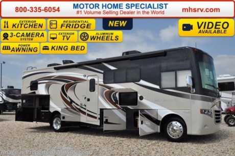 /TX 8-5-16 &lt;a href=&quot;http://www.mhsrv.com/thor-motor-coach/&quot;&gt;&lt;img src=&quot;http://www.mhsrv.com/images/sold-thor.jpg&quot; width=&quot;383&quot; height=&quot;141&quot; border=&quot;0&quot; /&gt;&lt;/a&gt; Visit MHSRV.com or Call 800-335-6054 for Upfront &amp; Every Day Low Sale Price! Family Owned &amp; Operated and the #1 Volume Selling Motor Home Dealer in the World as well as the #1 Thor Motor Coach Dealer in the World.  
&lt;object width=&quot;400&quot; height=&quot;300&quot;&gt;&lt;param name=&quot;movie&quot; value=&quot;http://www.youtube.com/v/fBpsq4hH-Ws?version=3&amp;amp;hl=en_US&quot;&gt;&lt;/param&gt;&lt;param name=&quot;allowFullScreen&quot; value=&quot;true&quot;&gt;&lt;/param&gt;&lt;param name=&quot;allowscriptaccess&quot; value=&quot;always&quot;&gt;&lt;/param&gt;&lt;embed src=&quot;http://www.youtube.com/v/fBpsq4hH-Ws?version=3&amp;amp;hl=en_US&quot; type=&quot;application/x-shockwave-flash&quot; width=&quot;400&quot; height=&quot;300&quot; allowscriptaccess=&quot;always&quot; allowfullscreen=&quot;true&quot;&gt;&lt;/embed&gt;&lt;/object&gt; 
MSRP $157,538. The New 2017 Thor Motor Coach Miramar 34.4 Model. This luxury class A gas motor home measures approximately 35 feet 10 inches in length and features 2 slides, exterior kitchen, theater seats, retractable TV and a king size bed. Options include the beautiful HD-Max exterior and a 12V attic fan. The 2017 Thor Motor Coach Miramar also features one of the most impressive lists of standard equipment in the RV industry including a Ford Triton V-10 engine, Ford 22 Series chassis, high polished aluminum wheels, automatic leveling system with touch pad controls, power patio awning with LED lights, frameless windows, slide-out room awning toppers, heated/remote exterior mirrors with integrated side view cameras, side hinged baggage doors, headlamps with LED accent lights, heated and enclosed holding tanks, residential refrigerator, Onan generator, water heater, pass-thru storage, roof ladder, one-piece windshield, LCD back-up monitor with camera, solid wood raised panel cabinet doors, 3 burner cook top with oven, OTR microwave, bedroom TV, 50 amp service, emergency start switch, system control center, hitch, electric entrance steps, power privacy shade, soft touch vinyl ceilings, glass door shower and the RAPID CAMP remote system. Rapid Camp allows you to operate your slide-out room, generator, leveling jacks when applicable, power awning, selective lighting and more all from a touchscreen remote control. For additional coach information, brochures, window sticker, videos, photos, Miramar reviews, testimonials as well as additional information about Motor Home Specialist and our manufacturers&#39; please visit us at MHSRV .com or call 800-335-6054. At Motor Home Specialist we DO NOT charge any prep or orientation fees like you will find at other dealerships. All sale prices include a 200 point inspection, interior and exterior wash &amp; detail of vehicle, a thorough coach orientation with an MHS technician, an RV Starter&#39;s kit, a night stay in our delivery park featuring landscaped and covered pads with full hook-ups and much more. Free airport shuttle available with purchase for out-of-town buyers. WHY PAY MORE?... WHY SETTLE FOR LESS? 
&lt;object width=&quot;400&quot; height=&quot;300&quot;&gt;&lt;param name=&quot;movie&quot; value=&quot;//www.youtube.com/v/wsGkgVdi1T8?version=3&amp;amp;hl=en_US&quot;&gt;&lt;/param&gt;&lt;param name=&quot;allowFullScreen&quot; value=&quot;true&quot;&gt;&lt;/param&gt;&lt;param name=&quot;allowscriptaccess&quot; value=&quot;always&quot;&gt;&lt;/param&gt;&lt;embed src=&quot;//www.youtube.com/v/wsGkgVdi1T8?version=3&amp;amp;hl=en_US&quot; type=&quot;application/x-shockwave-flash&quot; width=&quot;400&quot; height=&quot;300&quot; allowscriptaccess=&quot;always&quot; allowfullscreen=&quot;true&quot;&gt;&lt;/embed&gt;&lt;/object&gt;