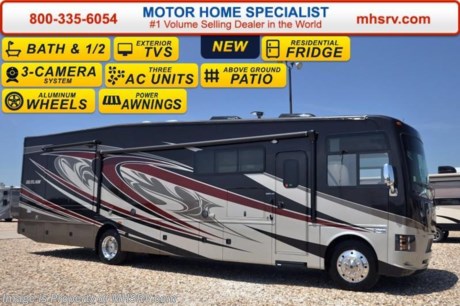 /TX 8-15-16 &lt;a href=&quot;http://www.mhsrv.com/thor-motor-coach/&quot;&gt;&lt;img src=&quot;http://www.mhsrv.com/images/sold-thor.jpg&quot; width=&quot;383&quot; height=&quot;141&quot; border=&quot;0&quot; /&gt;&lt;/a&gt;      Visit MHSRV.com or Call 800-335-6054 for Upfront &amp; Every Day Low Sale Price! &lt;object width=&quot;400&quot; height=&quot;300&quot;&gt;&lt;param name=&quot;movie&quot; value=&quot;http://www.youtube.com/v/fBpsq4hH-Ws?version=3&amp;amp;hl=en_US&quot;&gt;&lt;/param&gt;&lt;param name=&quot;allowFullScreen&quot; value=&quot;true&quot;&gt;&lt;/param&gt;&lt;param name=&quot;allowscriptaccess&quot; value=&quot;always&quot;&gt;&lt;/param&gt;&lt;embed src=&quot;http://www.youtube.com/v/fBpsq4hH-Ws?version=3&amp;amp;hl=en_US&quot; type=&quot;application/x-shockwave-flash&quot; width=&quot;400&quot; height=&quot;300&quot; allowscriptaccess=&quot;always&quot; allowfullscreen=&quot;true&quot;&gt;&lt;/embed&gt;&lt;/object&gt; 
MSRP $203,513. The all new 2017 Bath &amp; 1/2 Outlaw 38RF includes vaulted living room and galley ceilings that provide an approximate 8&#39; shower height to it&#39;s almost 9&#39; Cathedral style bedroom ceiling with drop down ceiling fan! The master bedroom is further highlighted by an elevated window with power shade at the foot of the king size bed creating the only &quot;Starlight&quot; window in the industry. The ceilings, however, are just a small part of what makes the Outlaw Residence Edition such an amazing motor home. You can walk through the master bedroom and rear half bath out onto the above ground patio deck. The patio is also head and shoulders above the norm featuring a massive LED TV, sound bar, sink, gas grill, exterior refrigerator, rear patio awning and even a set of rear steps for access to and from the patio without having to walk through the motor home! All of the exterior kitchen and entertainment amenities are easily secured by the 38RF&#39;s roll down metal storage door with lock. Options include the beautiful full body paint and frameless dual pane windows. The 38RF also features an electric side &amp; rear patio awnings and second exterior LED TV. But the unique and residential features don&#39;t stop there. You will also find the reclining theater seating, a power drop-down cabover loft, a residential refrigerator, a huge pantry, pre-plumbing for either a stack or combo washer/dryer and a large retractable LED living room TV. The 38RF rides on the industry leading Ford 26,000lb chassis w/8,000lb. hitch, has beautiful high polished aluminum wheels, full body exterior paint and an unbelievable 158 cu. ft. of exterior storage and 150 gallons of fresh water tank capacity for extended tail-gating and dry-camping capabilities! You will also find, not only, two roof A/C units, but a third wall mount A/C unit in bedroom, swivel front seats with extra table, frameless windows, 3-camera monitoring system, LED ceiling lighting, solid surface kitchen counter &amp; table, Denver Mattress&#174;, LED TV in master bedroom, HDMI video distribution, power charging center, inverter, Rapid Camp™ wireless coach control system and much more! For additional Outlaw information, brochures, window sticker, videos, photos, reviews, testimonials as well as additional information about Motor Home Specialist and our manufacturers&#39; please visit us at MHSRV .com or call 800-335-6054. At Motor Home Specialist we DO NOT charge any prep or orientation fees like you will find at other dealerships. All sale prices include a 200 point inspection, interior and exterior wash &amp; detail of vehicle, a thorough coach orientation with an MHS technician, an RV Starter&#39;s kit, a night stay in our delivery park featuring landscaped and covered pads with full hookups and much more. Free airport shuttle available with purchase for out-of-town buyers. WHY PAY MORE?... WHY SETTLE FOR LESS?  