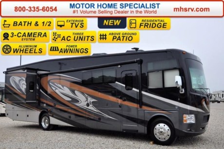 /TX 9/26/16 &lt;a href=&quot;http://www.mhsrv.com/thor-motor-coach/&quot;&gt;&lt;img src=&quot;http://www.mhsrv.com/images/sold-thor.jpg&quot; width=&quot;383&quot; height=&quot;141&quot; border=&quot;0&quot;/&gt;&lt;/a&gt; Visit MHSRV.com or Call 800-335-6054 for Upfront &amp; Every Day Low Sale Price! &lt;object width=&quot;400&quot; height=&quot;300&quot;&gt;&lt;param name=&quot;movie&quot; value=&quot;http://www.youtube.com/v/fBpsq4hH-Ws?version=3&amp;amp;hl=en_US&quot;&gt;&lt;/param&gt;&lt;param name=&quot;allowFullScreen&quot; value=&quot;true&quot;&gt;&lt;/param&gt;&lt;param name=&quot;allowscriptaccess&quot; value=&quot;always&quot;&gt;&lt;/param&gt;&lt;embed src=&quot;http://www.youtube.com/v/fBpsq4hH-Ws?version=3&amp;amp;hl=en_US&quot; type=&quot;application/x-shockwave-flash&quot; width=&quot;400&quot; height=&quot;300&quot; allowscriptaccess=&quot;always&quot; allowfullscreen=&quot;true&quot;&gt;&lt;/embed&gt;&lt;/object&gt; 
MSRP $203,513. The all new 2017 Bath &amp; 1/2 Outlaw 38RF includes vaulted living room and galley ceilings that provide an approximate 8&#39; shower height to it&#39;s almost 9&#39; Cathedral style bedroom ceiling with drop down ceiling fan! The master bedroom is further highlighted by an elevated window with power shade at the foot of the king size bed creating the only &quot;Starlight&quot; window in the industry. The ceilings, however, are just a small part of what makes the Outlaw Residence Edition such an amazing motor home. You can walk through the master bedroom and rear half bath out onto the above ground patio deck. The patio is also head and shoulders above the norm featuring a massive LED TV, sound bar, sink, gas grill, exterior refrigerator, rear patio awning and even a set of rear steps for access to and from the patio without having to walk through the motor home! All of the exterior kitchen and entertainment amenities are easily secured by the 38RF&#39;s roll down metal storage door with lock. Options include the beautiful full body paint and frameless dual pane windows. The 38RF also features an electric side &amp; rear patio awnings and second exterior LED TV. But the unique and residential features don&#39;t stop there. You will also find the reclining theater seating, a power drop-down cabover loft, a residential refrigerator, a huge pantry, pre-plumbing for either a stack or combo washer/dryer and a large retractable LED living room TV. The 38RF rides on the industry leading Ford 26,000lb chassis w/8,000lb. hitch, has beautiful high polished aluminum wheels, full body exterior paint and an unbelievable 158 cu. ft. of exterior storage and 150 gallons of fresh water tank capacity for extended tail-gating and dry-camping capabilities! You will also find, not only, two roof A/C units, but a third wall mount A/C unit in bedroom, swivel front seats with extra table, frameless windows, 3-camera monitoring system, LED ceiling lighting, solid surface kitchen counter &amp; table, Denver Mattress&#174;, LED TV in master bedroom, HDMI video distribution, power charging center, inverter, Rapid Camp™ wireless coach control system and much more! For additional Outlaw information, brochures, window sticker, videos, photos, reviews, testimonials as well as additional information about Motor Home Specialist and our manufacturers&#39; please visit us at MHSRV .com or call 800-335-6054. At Motor Home Specialist we DO NOT charge any prep or orientation fees like you will find at other dealerships. All sale prices include a 200 point inspection, interior and exterior wash &amp; detail of vehicle, a thorough coach orientation with an MHS technician, an RV Starter&#39;s kit, a night stay in our delivery park featuring landscaped and covered pads with full hookups and much more. Free airport shuttle available with purchase for out-of-town buyers. WHY PAY MORE?... WHY SETTLE FOR LESS?  