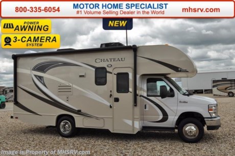 /CA 12/5/16 &lt;a href=&quot;http://www.mhsrv.com/thor-motor-coach/&quot;&gt;&lt;img src=&quot;http://www.mhsrv.com/images/sold-thor.jpg&quot; width=&quot;383&quot; height=&quot;141&quot; border=&quot;0&quot;/&gt;&lt;/a&gt;    Visit MHSRV.com or Call 800-335-6054 for Upfront &amp; Every Day Low Sale Price! #1 Volume Selling Motor Home Dealer in the World. MSRP $87,067. New 2017 Thor Motor Coach Chateau Class C RV Model 22B with Ford E-450 chassis, Ford Triton V-10 engine &amp; 8,000 lb. trailer hitch. This unit measures approximately 24 feet in length. Optional equipment includes the all new HD-Max exterior color, convection microwave, leatherette booth dinette, child safety tether, 12V attic fan, upgraded A/C, outside shower, heated holding tanks, second auxiliary battery, wheel liners, keyless cab entry, valve stem extenders, spare tire, back-up monitor, remote exterior mirrors with side cameras, leatherette driver/passenger seats, cockpit carpet mat and dash applique. The Chateau Class C RV has an incredible list of standard features for 2017 as well including power windows and locks, power patio awning with integrated LED lighting, roof ladder, in-dash media center w/DVD/CD/AM/FM &amp; Bluetooth, deluxe exterior mirrors, bunk ladder, refrigerator, microwave, flip-up counter-top extension, large TV in cab-over, Onan generator, auto transfer switch, roof A/C, cab A/C, battery disconnect switch, auxiliary battery, water heater and much more. For additional information, brochures, and videos please visit Motor Home Specialist at  MHSRV .com or Call 800-335-6054. At Motor Home Specialist we DO NOT charge any prep or orientation fees like you will find at other dealerships. All sale prices include a 200 point inspection, interior and exterior wash &amp; detail of vehicle, a thorough coach orientation with an MHS technician, an RV Starter&#39;s kit, a night stay in our delivery park featuring landscaped and covered pads with full hook-ups and much more. Free airport shuttle available with purchase for out-of-town buyers. Read From THOUSANDS of Testimonials at MHSRV .com and See What They Had to Say About Their Experience at Motor Home Specialist. WHY PAY MORE?...... WHY SETTLE FOR LESS? 