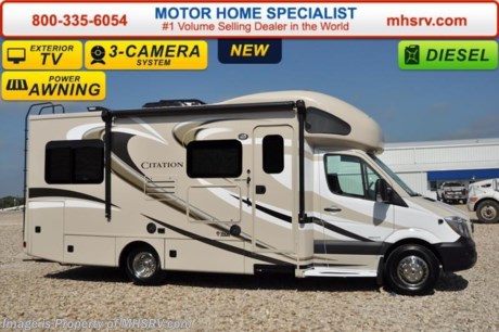 /TX 8-15-16 &lt;a href=&quot;http://www.mhsrv.com/thor-motor-coach/&quot;&gt;&lt;img src=&quot;http://www.mhsrv.com/images/sold-thor.jpg&quot; width=&quot;383&quot; height=&quot;141&quot; border=&quot;0&quot; /&gt;&lt;/a&gt;      Visit MHSRV.com or Call 800-335-6054 for Upfront &amp; Every Day Low Sale Price! Family Owned &amp; Operated and the #1 Volume Selling Motor Home Dealer in the World as well as the #1 Thor Motor Coach Dealer in the World. MSRP $118,164. New 2017 Thor Motor Coach Chateau Citation Sprinter Diesel. Model 24ST. This RV measures approximately 25ft. 9in. in length &amp; features a slide-out room, bedroom TV, exterior TV, solid surface kitchen counter with under mounted kitchen sink and 2 beds that can convert to a king size. Optional equipment includes the beautiful HD-Max exterior, 12V attic fan, upgraded A/C, second auxiliary battery and side cameras. The all new 2017 Chateau Citation Sprinter also features a turbo diesel engine, AM/FM/CD, power windows &amp; locks, keyless entry, power vent, back up camera, 3-point seat belts, driver &amp; passenger airbags, heated remote side mirrors, fiberglass running boards, spare tire, hitch, roof ladder, outside shower, slide-out awning, electric step &amp; much more. For additional coach information, brochures, window sticker, videos, photos, Citation reviews, testimonials as well as additional information about Motor Home Specialist and our manufacturers&#39; please visit us at MHSRV .com or call 800-335-6054. At Motor Home Specialist we DO NOT charge any prep or orientation fees like you will find at other dealerships. All sale prices include a 200 point inspection, interior and exterior wash &amp; detail of vehicle, a thorough coach orientation with an MHS technician, an RV Starter&#39;s kit, a night stay in our delivery park featuring landscaped and covered pads with full hook-ups and much more. Free airport shuttle available with purchase for out-of-town buyers. WHY PAY MORE?... WHY SETTLE FOR LESS? &lt;object width=&quot;400&quot; height=&quot;300&quot;&gt;&lt;param name=&quot;movie&quot; value=&quot;http://www.youtube.com/v/fBpsq4hH-Ws?version=3&amp;amp;hl=en_US&quot;&gt;&lt;/param&gt;&lt;param name=&quot;allowFullScreen&quot; value=&quot;true&quot;&gt;&lt;/param&gt;&lt;param name=&quot;allowscriptaccess&quot; value=&quot;always&quot;&gt;&lt;/param&gt;&lt;embed src=&quot;http://www.youtube.com/v/fBpsq4hH-Ws?version=3&amp;amp;hl=en_US&quot; type=&quot;application/x-shockwave-flash&quot; width=&quot;400&quot; height=&quot;300&quot; allowscriptaccess=&quot;always&quot; allowfullscreen=&quot;true&quot;&gt;&lt;/embed&gt;&lt;/object&gt;