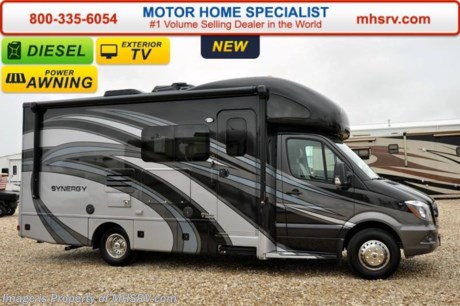 /MO 3/13/17 &lt;a href=&quot;http://www.mhsrv.com/thor-motor-coach/&quot;&gt;&lt;img src=&quot;http://www.mhsrv.com/images/sold-thor.jpg&quot; width=&quot;383&quot; height=&quot;141&quot; border=&quot;0&quot;/&gt;&lt;/a&gt;  Buy This Unit Now During the World&#39;s RV Show. Online Show Price Available at MHSRV .com Now through April 22nd, 2017 or Call 800-335-6054. Family Owned &amp; Operated and the #1 Volume Selling Motor Home Dealer in the World as well as the #1 Thor Motor Coach Dealer in the World. MSRP $137,058. New 2017 Thor Motor Coach Synergy Sprinter Diesel. Model SD24. This RV measures approximately 24 ft. 10 in. in length &amp; features a 2 slide-out rooms, electric stabilizing system, booth dinette and a cab-over loft. Optional equipment includes the beautiful high gloss hardwood, amazing full body paint exterior, leatherette theater seats, 12V attic fan, A/C with heat pump, diesel generator, heated holding tanks, second auxiliary battery and side cameras. The all new 2017 Synergy Sprinter features a bedroom TV, exterior TV, hitch, side-hinged slab compartment doors, power patio awning with LED lighting, exterior shower, back up monitor, deluxe heated remote exterior mirrors, swivel captain&#39;s chairs, keyless entry system, spare tire, roller shades, full extension metal ball-bearing drawer guides, convection microwave, solid surface kitchen countertop, water heater &amp; much more. For additional coach information, brochures, window sticker, videos, photos, reviews, testimonials as well as additional information about Motor Home Specialist and our manufacturers&#39; please visit us at MHSRV .com or call 800-335-6054. At Motor Home Specialist we DO NOT charge any prep or orientation fees like you will find at other dealerships. All sale prices include a 200 point inspection, interior and exterior wash &amp; detail of vehicle, a thorough coach orientation with an MHS technician, an RV Starter&#39;s kit, a night stay in our delivery park featuring landscaped and covered pads with full hook-ups and much more. Free airport shuttle available with purchase for out-of-town buyers. WHY PAY MORE?... WHY SETTLE FOR LESS? 