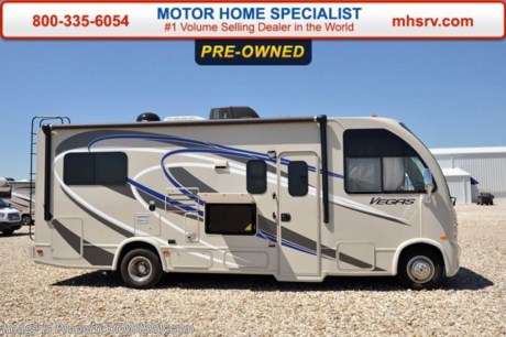 /TX  4/26/16 &lt;a href=&quot;http://www.mhsrv.com/thor-motor-coach/&quot;&gt;&lt;img src=&quot;http://www.mhsrv.com/images/sold-thor.jpg&quot; width=&quot;383&quot; height=&quot;141&quot; border=&quot;0&quot;/&gt;&lt;/a&gt;
Used Thor Motor Coach RV for Sale- 2015 Thor Motor Coach Vegas 24.1 with slide and only 4,853 miles. This RV is approximately 25 feet 6 inches in length with a Ford engine &amp; chassis, power mirrors with heat, GPS, 4KW Onan generator with 119 hours, power patio awning, slide-out room toppers, water heater, pass-thru storage with side swing baggage doors, tank heater, exterior shower, roof ladder, 5K lb. hitch, 3 cam monitoring, exterior entertainment center, sofa with sleeper, night shades, microwave, 3 burner range with oven, all in 1 bath, cab over oft, ducted A/C and much more. For additional information and photos please visit Motor Home Specialist at www.MHSRV.com or call 800-335-6054.