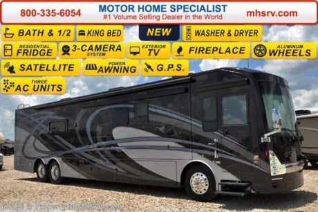 /OH 2/1/17 &lt;a href=&quot;http://www.mhsrv.com/thor-motor-coach/&quot;&gt;&lt;img src=&quot;http://www.mhsrv.com/images/sold-thor.jpg&quot; width=&quot;383&quot; height=&quot;141&quot; border=&quot;0&quot;/&gt;&lt;/a&gt;   Visit MHSRV.com or Call 800-335-6054 for Upfront &amp; Every Day Low Sale Price! #1 Volume Selling Motor Home Dealer &amp; Thor Motor Coach Dealer in the World. &lt;iframe width=&quot;400&quot; height=&quot;300&quot; src=&quot;https://www.youtube.com/embed/Ilk0g_68yaQ&quot; frameborder=&quot;0&quot; allowfullscreen&gt;&lt;/iframe&gt;
MSRP $393,526.  New 2017 Thor Motor Coach Tuscany with 3 slides including a full wall slide: Model 45AT (Bath &amp; 1/2) - This luxury diesel motor home measures approximately 44 feet 11 inches in length and is highlighted by a passenger side full wall slide-out room, 60 inch LED TV, fireplace, king bed, diesel fired Aqua Hot, stackable washer/dryer, residential refrigerator, dishwasher drawer, exterior entertainment center, 450 HP Cummins diesel engine, Freightliner tag axle chassis with IFS (Independent Front Suspension), Allison 6-speed automatic transmission, high polished aluminum wheels, (2) stage Jacobs brake, dual fuel fills, full length stainless stone guard, fully automatic leveling system &amp; much more. Options include the beautiful full body paint exterior, cockpit overhead TV and a dream dinette booth in place of the buffet dinette. Additional standard features for the 2017 Tuscany include a 10KW generator, (3) 15K BTU low-profile roof A/C&#39;s with heat pumps, LED light on the patio and door awnings, Uniguard metal wraps on all slide toppers, a 40 inch exterior TV and MUCH more. For additional coach information, brochures, window sticker, videos, photos, Tuscany reviews &amp; testimonials as well as additional information about Motor Home Specialist and our manufacturers please visit us at MHSRV .com or call 800-335-6054. At Motor Home Specialist we DO NOT charge any prep or orientation fees like you will find at other dealerships. All sale prices include a 200 point inspection, interior &amp; exterior wash &amp; detail of vehicle, a thorough coach orientation with an MHS technician, an RV Starter&#39;s kit, a nights stay in our delivery park featuring landscaped and covered pads with full hook-ups and much more. WHY PAY MORE?... WHY SETTLE FOR LESS?