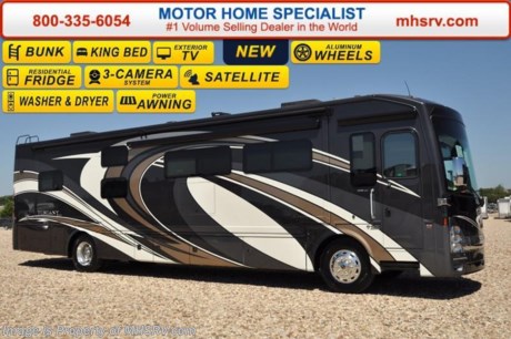 4-24-17 &lt;a href=&quot;http://www.mhsrv.com/thor-motor-coach/&quot;&gt;&lt;img src=&quot;http://www.mhsrv.com/images/sold-thor.jpg&quot; width=&quot;383&quot; height=&quot;141&quot; border=&quot;0&quot;/&gt;&lt;/a&gt; Buy This Unit Now During the World&#39;s RV Show. Online Show Price Available at MHSRV .com Now through April 22nd, 2017 or Call 800-335-6054. Visit MHSRV.com or Call 800-335-6054 for Upfront &amp; Every Day Low Sale Price! Family Owned &amp; Operated and the #1 Volume Selling Motor Home Dealer in the World as well as the #1 Thor Motor Coach in the World. &lt;object width=&quot;400&quot; height=&quot;300&quot;&gt;&lt;param name=&quot;movie&quot; value=&quot;http://www.youtube.com/v/fBpsq4hH-Ws?version=3&amp;amp;hl=en_US&quot;&gt;&lt;/param&gt;&lt;param name=&quot;allowFullScreen&quot; value=&quot;true&quot;&gt;&lt;/param&gt;&lt;param name=&quot;allowscriptaccess&quot; value=&quot;always&quot;&gt;&lt;/param&gt;&lt;embed src=&quot;http://www.youtube.com/v/fBpsq4hH-Ws?version=3&amp;amp;hl=en_US&quot; type=&quot;application/x-shockwave-flash&quot; width=&quot;400&quot; height=&quot;300&quot; allowscriptaccess=&quot;always&quot; allowfullscreen=&quot;true&quot;&gt;&lt;/embed&gt;&lt;/object&gt;  MSRP $293,069.  New 2017 Thor Motor Coach Tuscany with 3 slides. Model 40BX Bunk Model. This luxury diesel motorhome measures approximately 41 feet in length and is highlighted bunk beds, king size bed, residential refrigerator, stack washer/dryer, exterior entertainment center, 360 HP Cummins Engine w/800 ft lb. torque, Freightliner XC raised rail chassis, 8KW Onan diesel generator and a 2000 Watt inverter w/100 Amp charge. Options include the beautiful full body and a cockpit overhead TV. The Tuscany XTE has one of the most impressive selection of standard features including high polished aluminum wheels, dual fuel fills, automatic leveling jacks, tinted one piece windshield, invisible bra, slide-out room awning, full basement pass-through storage, side hinge baggage doors, electric windshield solar &amp; privacy roller shade, LED ceiling lighting, hardwood cabinets, chrome power mirrors with heat, electric step well cover, TV in bedroom, 3-camera monitoring system, home theater system with Blue-Ray DVD, tile flooring, automatic generator start, microwave/convection oven, energy management system as well as heated &amp; enclosed holding tanks and MUCH more.  For additional coach information, brochures, window sticker, videos, photos, Tuscany reviews, testimonials as well as additional information about Motor Home Specialist and our manufacturers&#39; please visit us at MHSRV .com or call 800-335-6054. At Motor Home Specialist we DO NOT charge any prep or orientation fees like you will find at other dealerships. All sale prices include a 200 point inspection, interior and exterior wash &amp; detail of vehicle, a thorough coach orientation with an MHS technician, an RV Starter&#39;s kit, a night stay in our delivery park featuring landscaped and covered pads with full hook-ups and much more. Free airport shuttle available with purchase for out-of-town buyers. WHY PAY MORE?... WHY SETTLE FOR LESS? 