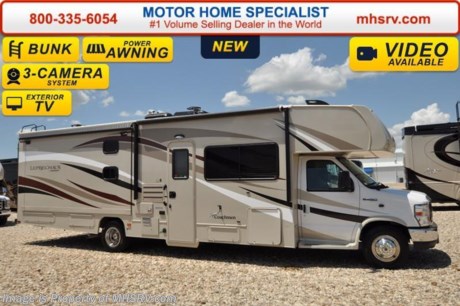 /MD 11/15/16 &lt;a href=&quot;http://www.mhsrv.com/coachmen-rv/&quot;&gt;&lt;img src=&quot;http://www.mhsrv.com/images/sold-coachmen.jpg&quot; width=&quot;383&quot; height=&quot;141&quot; border=&quot;0&quot;/&gt;&lt;/a&gt;  Family Owned &amp; Operated and the #1 Volume Selling Motor Home Dealer in the World as well as the #1 Coachmen in the World. MSRP $106,553. New 2017 Coachmen Leprechaun Model 310BH Bunk Model. This Luxury Class C RV measures approximately 32 feet 11 inches in length and is powered by a Ford Triton V-10 engine and E-450 Super Duty chassis. This beautiful RV includes the Leprechaun Banner Edition which features tinted windows, rear ladder, upgraded sofa, child safety net and ladder (N/A with front entertainment center), Bluetooth AM/FM/CD monitoring &amp; back up camera, power awning, LED exterior &amp; interior lighting, pop-up power tower, hitch &amp; wire, slide out awning, glass shower door, Onan generator, night shades, roller bearing drawer glides, Travel Easy Roadside Assistance &amp; Azdel composite sidewalls. Additional options include a molded front cap with LED lights, spare tire, swivel driver &amp; passenger seats, exterior privacy windshield cover, upgraded A/C with heat pump, air assist suspension, cockpit table, coach TV with DVD player, bunk area TV and an exterior entertainment center. This amazing class C also features the Leprechaun Luxury package that includes side view cameras, driver &amp; passenger leatherette seat covers, heated &amp; remote mirrors, convection microwave, wood grain dash applique, water heater, dual coach batteries, power vent fan and heated tank pads. For additional coach information, brochures, window sticker, videos, photos, Leprechaun reviews, testimonials as well as additional information about Motor Home Specialist and our manufacturers&#39; please visit us at MHSRV .com or call 800-335-6054. At Motor Home Specialist we DO NOT charge any prep or orientation fees like you will find at other dealerships. All sale prices include a 200 point inspection, interior and exterior wash &amp; detail of vehicle, a thorough coach orientation with an MHS technician, an RV Starter&#39;s kit, a night stay in our delivery park featuring landscaped and covered pads with full hook-ups and much more. Free airport shuttle available with purchase for out-of-town buyers. WHY PAY MORE?... WHY SETTLE FOR LESS? 
