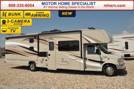 /TX 8-15-16 &lt;a href=&quot;http://www.mhsrv.com/coachmen-rv/&quot;&gt;&lt;img src=&quot;http://www.mhsrv.com/images/sold-coachmen.jpg&quot; width=&quot;383&quot; height=&quot;141&quot; border=&quot;0&quot; /&gt;&lt;/a&gt;    Family Owned &amp; Operated and the #1 Volume Selling Motor Home Dealer in the World as well as the #1 Coachmen in the World. MSRP $111,547. New 2017 Coachmen Leprechaun Model 310BH Bunk Model. This Luxury Class C RV measures approximately 32 feet 11 inches in length and is powered by a Ford Triton V-10 engine and E-450 Super Duty chassis. This beautiful RV includes the Leprechaun Banner Edition which features tinted windows, rear ladder, upgraded sofa, child safety net and ladder (N/A with front entertainment center), Bluetooth AM/FM/CD monitoring &amp; back up camera, power awning, LED exterior &amp; interior lighting, pop-up power tower, hitch &amp; wire, slide out awning, glass shower door, Onan generator, night shades, roller bearing drawer glides, Travel Easy Roadside Assistance &amp; Azdel composite sidewalls. Additional options include the tan painted cab, molded front cap with LED lights, bedroom TV, spare tire, swivel driver &amp; passenger seats, exterior privacy windshield cover, upgraded A/C with heat pump, air assist suspension, cockpit table, side by side refrigerator, coach TV with DVD player, bunk area TV and an exterior entertainment center. This amazing class C also features the Leprechaun Luxury package that includes side view cameras, driver &amp; passenger leatherette seat covers, heated &amp; remote mirrors, convection microwave, wood grain dash applique, water heater, dual coach batteries, power vent fan and heated tank pads. For additional coach information, brochures, window sticker, videos, photos, Leprechaun reviews, testimonials as well as additional information about Motor Home Specialist and our manufacturers&#39; please visit us at MHSRV .com or call 800-335-6054. At Motor Home Specialist we DO NOT charge any prep or orientation fees like you will find at other dealerships. All sale prices include a 200 point inspection, interior and exterior wash &amp; detail of vehicle, a thorough coach orientation with an MHS technician, an RV Starter&#39;s kit, a night stay in our delivery park featuring landscaped and covered pads with full hook-ups and much more. Free airport shuttle available with purchase for out-of-town buyers. WHY PAY MORE?... WHY SETTLE FOR LESS? 