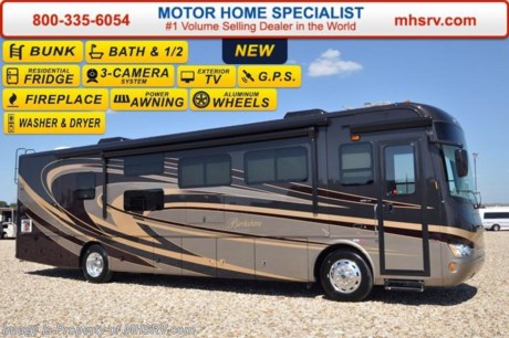 /FL 11/15/16 SOLD *For Lowest Price Visit MHSRV .com or Call 800-335-6054* Family Owned &amp; Operated and the #1 Volume Selling Motor Home Dealer in the World as well as the #1 Forest River Berkshire Dealer in the World. MSRP $267,483. New 2017 Forest River Berkshire RV model 38A-340. This luxury bath &amp; 1/2 model RV with convertible bunk system measures approximately 39 feet 5 inches in length and features 3 slides including a full wall slide, a 340HP Cummins diesel engine, Aluminum Wheels, Onan diesel generator on a slide, Raised Rail Freightliner chassis, Front disc brakes, Neway air suspension and Sachs custom tuned shock absorbers. Optional equipment includes the beautiful full body Sikkens paint exterior with 4-X Clear Coat, stackable washer/dryer, slide-out tray in basement storage area, electric fireplace, ducted 15,000 BTU A/C with heat pump (Front), 15,000 BTU A/C (Rear), 32” LED overhead TV and Winegard HD Traveler Satellite System. The Forest River Berkshire 38-A features one the most impressive lists of standard equipment you&#39;ll find in the industry including a large LED TV in living room, exterior LED TV, Hardwood Cabinet doors, heated holding tanks, 3 camera monitoring system, 4-point fully automatic Equalizer hydraulic levelers, frameless dual pane windows, MOR-RYDE chassis Upfit Support System featuring Tru-Brace, 3” Steel/Squared front entrance door, Water Manifold System, Whole House water filtration system, vacuum bonded floors and sidewalls, LED Ceiling lighting with Dimmers, power patio awning with LED lighting, entrance door awning, a one-piece windshield, wrap around cockpit with  crowned &amp; layered vacuum bonded fiberglass roof, steel bulkhead, Powered front MCD night shade, MCD shades throughout, solid surface countertop, sealed burner stove, 7 foot ceiling height, new up-graded backsplash, power step well cover, Diamond Shield front mask protective film, Rear Ladder, Rear Mud Flap with Chrome Trim, 30” Stainless Steel Convection/Microwave, Stainless Steel Residential Refrigerator, Heated and Top mounted heated exterior mirrors and a 2,000 Watt Magnum inverter and much more. For additional coach information, brochures, window sticker, videos, photos, Berkshire customer reviews, testimonials as well as additional information about Motor Home Specialist and our manufacturers&#39; please visit us at MHSRV .com or call 800-335-6054. At Motor Home Specialist we DO NOT charge any prep or orientation fees like you will find at other dealerships. All sale prices include a 200 point inspection, interior and exterior wash &amp; detail of vehicle, a thorough coach orientation with an MHS technician, an RV Starter&#39;s kit, a night stay in our delivery park featuring landscaped and covered pads with full hook-ups and much more. Free airport shuttle available with purchase for out-of-town buyers. WHY PAY MORE?... WHY SETTLE FOR LESS? 
