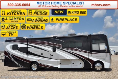 /TX 3/13/17 &lt;a href=&quot;http://www.mhsrv.com/thor-motor-coach/&quot;&gt;&lt;img src=&quot;http://www.mhsrv.com/images/sold-thor.jpg&quot; width=&quot;383&quot; height=&quot;141&quot; border=&quot;0&quot;/&gt;&lt;/a&gt; Buy This Unit Now During the World&#39;s RV Show. Online Show Price Available at MHSRV .com Now through April 22nd, 2017 or Call 800-335-6054. MSRP $185,513. This luxury RV features (3) slide-out rooms, king size bed, fireplace, exterior kitchen, large retractable TV, frameless windows, exterior speakers, LED lighting, beautiful decor, residential refrigerator, inverter and bedroom TV. Optional equipment includes the beautiful full body paint exterior and frameless dual pane windows. The all new 2017 Thor Motor Coach Challenger also features one of the most impressive lists of standard equipment in the RV industry including a Ford Triton V-10 engine, 22-Series ford chassis with aluminum wheels, fully automatic hydraulic leveling system, electric overhead Hide-Away Loft, electric patio awning with LED lighting, side hinged baggage doors, exterior entertainment center, day/night shades, solid surface kitchen counter, dual roof A/C units, 5500 Onan generator, gas/electric water heater, heated and enclosed holding tanks and the RAPID CAMP remote system. Rapid Camp allows you to operate your slide-out room, generator, leveling jacks when applicable, power awning, selective lighting and more all from a touchscreen remote control. A few new features for 2017 include your choice of two beautiful high gloss glazed wood packages, roller shades in the cab area, 32 inch TVs in the bedroom, new solid surface kitchen counter and much more. For additional information, brochures, and videos please visit Motor Home Specialist at MHSRV .com or Call 800-335-6054. At Motor Home Specialist we DO NOT charge any prep or orientation fees like you will find at other dealerships. All sale prices include a 200 point inspection, interior and exterior wash &amp; detail of vehicle, a thorough coach orientation with an MHSRV technician, an RV Starter&#39;s kit, a night stay in our delivery park featuring landscaped and covered pads with full hook-ups and much more. Free airport shuttle available with purchase for out-of-town buyers. Read From THOUSANDS of Testimonials at MHSRV .com and See What They Had to Say About Their Experience at Motor Home Specialist. WHY PAY MORE?...... WHY SETTLE FOR LESS?  &lt;object width=&quot;400&quot; height=&quot;300&quot;&gt;&lt;param name=&quot;movie&quot; value=&quot;//www.youtube.com/v/VZXdH99Xe00?hl=en_US&amp;amp;version=3&quot;&gt;&lt;/param&gt;&lt;param name=&quot;allowFullScreen&quot; value=&quot;true&quot;&gt;&lt;/param&gt;&lt;param name=&quot;allowscriptaccess&quot; value=&quot;always&quot;&gt;&lt;/param&gt;&lt;embed src=&quot;//www.youtube.com/v/VZXdH99Xe00?hl=en_US&amp;amp;version=3&quot; type=&quot;application/x-shockwave-flash&quot; width=&quot;400&quot; height=&quot;300&quot; allowscriptaccess=&quot;always&quot; allowfullscreen=&quot;true&quot;&gt;&lt;/embed&gt;&lt;/object&gt;