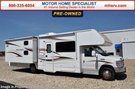 /TX 6/28/16 &lt;a href=&quot;http://www.mhsrv.com/thor-motor-coach/&quot;&gt;&lt;img src=&quot;http://www.mhsrv.com/images/sold-thor.jpg&quot; width=&quot;383&quot; height=&quot;141&quot; border=&quot;0&quot; /&gt;&lt;/a&gt;   Used Winnebago RV for Sale- 2015 Winnebago Minnie Winnie 31H with 2 slides and 16,670 miles. This RV is approximately 32 feet 6 inches in length with a ford 6.8L engine, Ford 450 chassis, power windows and locks, 4KW Onan generator with 66 hours, power patio awning, slide-out room toppers, water heater, pass-thru storage, wheel simulators, roof ladder, 5K lb. hitch, back up camera, booth converts to sleeper, night shades, microwave, 3 burner range with oven, all in 1 bath, glass door shower, bunk beds, ducted A/Cs and much more.  For additional information and photos please visit Motor Home Specialist at www.MHSRV.com or call 800-335-6054.