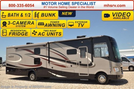 4/24/17 &lt;a href=&quot;http://www.mhsrv.com/coachmen-rv/&quot;&gt;&lt;img src=&quot;http://www.mhsrv.com/images/sold-coachmen.jpg&quot; width=&quot;383&quot; height=&quot;141&quot; border=&quot;0&quot;/&gt;&lt;/a&gt; Buy This Unit Now During the World&#39;s RV Show. Online Show Price Available at MHSRV .com Now through April 22nd, 2017 or Call 800-335-6054. Family Owned &amp; Operated and the #1 Volume Selling Motor Home Dealer in the World as well as the #1 Coachmen Dealer in the World. &lt;iframe width=&quot;400&quot; height=&quot;300&quot; src=&quot;https://www.youtube.com/embed/sYHR4QtB5TY&quot; frameborder=&quot;0&quot; allowfullscreen&gt;&lt;/iframe&gt;  
MSRP $143,283 - New 2017 Coachmen Mirada Model 35BH. It measures approximately 36 feet 10 inches in length and features bunk beds, solid surface kitchen countertop, hardwood cabinet doors, frameless tinted windows, reclining/swivel pilot seats, solar privacy shades throughout, power windshield shade, 3 burner range with oven, double door refrigerator, glass door shower, Onan generator, power steps, pass-thru storage, power patio awning, 3 camera monitoring, power heated mirrors, rear ladder and much more. Options includes a power drop down bunk, overhead 32&quot; TV, (2) 15,000 BTU A/Cs with heat pump, exterior entertainment center, the Travel Easy Roadside Assistance and the Stainless Steel Appliance Package. For additional coach information, brochure, window sticker, videos, photos, Mirada customer reviews &amp; testimonials please visit Motor Home Specialist at MHSRV .com or call 800-335-6054. At Motor Home Specialist we DO NOT charge any prep or orientation fees like you will find at other dealerships. All sale prices include a 200 point inspection, interior and exterior wash &amp; detail of vehicle, a thorough coach orientation with an MHS technician, an RV Starter&#39;s kit, a night stay in our delivery park featuring landscaped and covered pads with full hook-ups and much more. Free airport shuttle available with purchase for out-of-town buyers. WHY PAY MORE?... WHY SETTLE FOR LESS? 