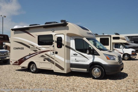 /TX 12/13/16 &lt;a href=&quot;http://www.mhsrv.com/thor-motor-coach/&quot;&gt;&lt;img src=&quot;http://www.mhsrv.com/images/sold-thor.jpg&quot; width=&quot;383&quot; height=&quot;141&quot; border=&quot;0&quot;/&gt;&lt;/a&gt;   Visit MHSRV.com or Call 800-335-6054 for Upfront &amp; Every Day Low Sale Price! Family Owned &amp; Operated and the #1 Volume Selling Motor Home Dealer in the World as well as the #1 Thor Motor Coach Dealer in the World. Check out the all new 2017 Thor Motor Coach Compass RUV Model 23TB with Slide-Out Room! MSRP $104,140. The Compass motorhomes are priced to fit anyone&#39;s budget from families buying their first motorhome to full-timers looking for a roaming dream home. It is powered by a 3.2L I-5 Power Stroke&#174; Turbo Diesel engine and built on the Ford Transit chassis with an independent front suspension measuring approximately 23 ft. 6 inches. Optional equipment includes the HD-Max colored sidewalls and graphics, exterior entertainment center, (2) 12V attic fans, A/C with heat pump, heated holding tanks and a second auxiliary battery. You will also be pleased to find a host of feature appointments that include a tankless water heater, refrigerator with stainless steel door insert, one piece front cap with built in skylight featuring an electric shade, swivel passenger chair, euro-style cabinet doors with soft close hidden hinges as well as exterior &amp; interior LED lighting. For additional coach information, brochures, window sticker, videos, photos, reviews, testimonials as well as additional information about Motor Home Specialist and our manufacturers&#39; please visit us at MHSRV .com or call 800-335-6054. At Motor Home Specialist we DO NOT charge any prep or orientation fees like you will find at other dealerships. All sale prices include a 200 point inspection, interior and exterior wash &amp; detail of vehicle, a thorough coach orientation with an MHS technician, an RV Starter&#39;s kit, a night stay in our delivery park featuring landscaped and covered pads with full hook-ups and much more. Free airport shuttle available with purchase for out-of-town buyers. WHY PAY MORE?... WHY SETTLE FOR LESS? 