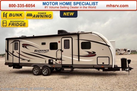 /SOLD 12/22/16 MSRP $39,140. The 2017 Cruiser RV Radiance travel trailer model 28BHSS with slide. This beautiful travel trailer features the Radiance, Tour Edition, Radiant exterior &amp; interior packages as well as the extended seasons RVing package. A few features from this impressive list of packages include a residential refrigerator, solid surface kitchen counter top, stainless steel appliances, LED lighting, electric stabilizer jacks, power tongue jack, EZ-Flex suspension system, magnetic door catch, pass-thru storage, aluminum rims, upgraded graphics, black tank flush, tinted windows, detachable power cord, vaulted ceiling, solid hardwood raised panel cabinet doors, residential-style furniture, 3 burner range, heated &amp; enclosed underbelly, high output furnace and much more. Additional options include a LED TV with bracket and a 15.0K BTU A/C. For additional coach information, brochures, window sticker, videos, photos, reviews &amp; testimonials as well as additional information about Motor Home Specialist and our manufacturers please visit us at MHSRV .com or call 800-335-6054. At Motor Home Specialist we DO NOT charge any prep or orientation fees like you will find at other dealerships. All sale prices include a 200 point inspection, interior &amp; exterior wash &amp; detail of vehicle, a thorough coach orientation with an MHS technician, an RV Starter&#39;s kit, a nights stay in our delivery park featuring landscaped and covered pads with full hook-ups and much more. WHY PAY MORE?... WHY SETTLE FOR LESS?