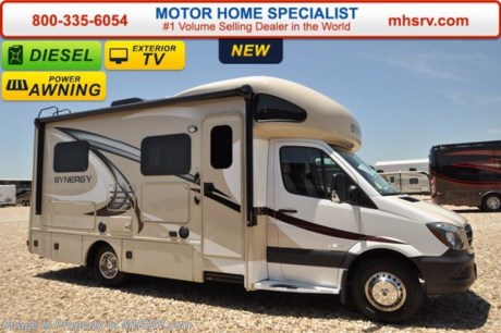 /LA 12/13/16 &lt;a href=&quot;http://www.mhsrv.com/thor-motor-coach/&quot;&gt;&lt;img src=&quot;http://www.mhsrv.com/images/sold-thor.jpg&quot; width=&quot;383&quot; height=&quot;141&quot; border=&quot;0&quot;/&gt;&lt;/a&gt;   Family Owned &amp; Operated and the #1 Volume Selling Motor Home Dealer in the World as well as the #1 Thor Motor Coach Dealer in the World. MSRP $116,251. New 2017 Thor Motor Coach Synergy Sprinter Diesel. Model CB24. This RV measures approximately 24 ft. 6 in. in length &amp; features a slide-out room, booth dinette and a cab-over loft. Optional equipment includes the beautiful high gloss hardwood, holding tanks with heat pads and a second auxiliary battery. The all new 2017 Synergy Sprinter features a bedroom TV, exterior TV, hitch, side-hinged slab compartment doors, power patio awning with LED lighting, exterior shower, back up monitor, deluxe heated remote exterior mirrors, swivel captain&#39;s chairs, keyless entry system, spare tire, roller shades, full extension metal ball-bearing drawer guides, convection microwave, solid surface kitchen countertop, water heater &amp; much more. For additional coach information, brochures, window sticker, videos, photos, reviews, testimonials as well as additional information about Motor Home Specialist and our manufacturers&#39; please visit us at MHSRV .com or call 800-335-6054. At Motor Home Specialist we DO NOT charge any prep or orientation fees like you will find at other dealerships. All sale prices include a 200 point inspection, interior and exterior wash &amp; detail of vehicle, a thorough coach orientation with an MHS technician, an RV Starter&#39;s kit, a night stay in our delivery park featuring landscaped and covered pads with full hook-ups and much more. Free airport shuttle available with purchase for out-of-town buyers. WHY PAY MORE?... WHY SETTLE FOR LESS? 