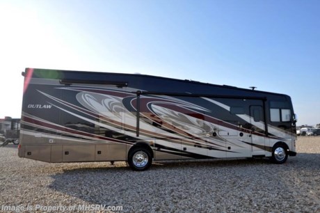 7-18-17 &lt;a href=&quot;http://www.mhsrv.com/thor-motor-coach/&quot;&gt;&lt;img src=&quot;http://www.mhsrv.com/images/sold-thor.jpg&quot; width=&quot;383&quot; height=&quot;141&quot; border=&quot;0&quot;/&gt;&lt;/a&gt; Visit MHSRV.com or Call 800-335-6054 for Sale Pricing on New Arrival 2018 Models and Blow-Out Sale Prices on All Remaining 2017&#39;s! Over $135 Million Dollars in Inventory. Fifteen Major Manufacturers Available. RVs from $19,999 to Over $2 Million and Every Price Point in between. No Games. No Gimmicks. Just Upfront &amp; Every Day Low Sale Prices &amp; Exceptional Service. Why Pay More? Why Settle for Less?
MSRP $205,013. The all new 2017 Bath &amp; 1/2 Outlaw 38RE Residence Edition measures approximately 39 feet 11 inches in length and is unlike any other class A motor home on the market today. From it&#39;s unmistakable vaulted living room and galley ceilings that provide an approximate 8&#39; shower height to it&#39;s almost 9&#39; Cathedral style bedroom ceiling with drop down ceiling fan! The master bedroom is further highlighted by an elevated window with power shade at the foot of the king size bed creating the only &quot;Starlight&quot; window in the industry. The ceilings, however, are just a small part of what makes the Outlaw Residence Edition such an amazing motor home. You can walk through the master bedroom and rear half bath out onto the only above ground patio deck on a class A motor home floor plan available today. The patio is also head and shoulders above the norm featuring a massive LED TV, sound bar, sink, gas grill, exterior refrigerator, rear patio awning and even a set of rear steps for access to and from the patio without having to walk through the motor home! All of the exterior kitchen and entertainment amenities are easily secured by the 38RE&#39;s roll down metal storage door with lock. Options include the beautiful full body paint and frameless dual pane windows. The 38RE also features an electric side &amp; rear patio awnings and second exterior LED TV. But the unique and residential features don&#39;t stop there. You will also find perhaps the largest booth/sleeper in the industry, a sofa with sleeper, a power drop-down cabover loft, a residential refrigerator, pre-plumbing for either a stack or combo washer/dryer and a large LED living room TV with easy viewing even when the slide-out rooms are in. The 38RE rides on the industry leading Ford 26,000lb chassis w/8,000lb. hitch, has beautiful high polished aluminum wheels and an unbelievable 158 cu. ft. of exterior storage and 150 gallons of fresh water tank capacity for extended tail-gating and dry-camping capabilities! You will also find, not only, two roof A/C units, but a third wall mount A/C unit in bedroom, swivel front seats with extra table, frameless windows, 3-camera monitoring system, LED ceiling lighting, solid surface kitchen counter &amp; table, Denver Mattress&#174;, LED TV in master bedroom, power charging center, an 1800 watt inverter, Rapid Camp™ wireless coach control system and much more! For additional Outlaw information, brochures, window sticker, videos, photos, reviews, testimonials as well as additional information about Motor Home Specialist and our manufacturers&#39; please visit us at MHSRV .com or call 800-335-6054. At Motor Home Specialist we DO NOT charge any prep or orientation fees like you will find at other dealerships. All sale prices include a 200 point inspection, interior and exterior wash &amp; detail of vehicle, a thorough coach orientation with an MHS technician, an RV Starter&#39;s kit, a night stay in our delivery park featuring landscaped and covered pads with full hookups and much more. Free airport shuttle available with purchase for out-of-town buyers. WHY PAY MORE?... WHY SETTLE FOR LESS?  