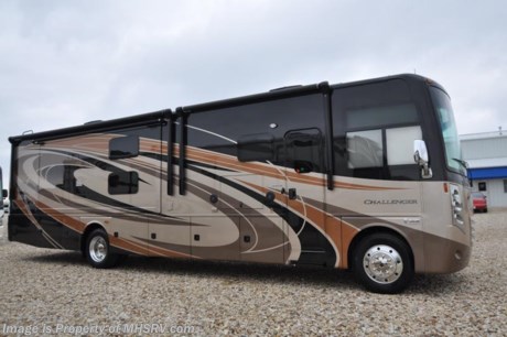 /Tn 2/20/17 &lt;a href=&quot;http://www.mhsrv.com/thor-motor-coach/&quot;&gt;&lt;img src=&quot;http://www.mhsrv.com/images/sold-thor.jpg&quot; width=&quot;383&quot; height=&quot;141&quot; border=&quot;0&quot;/&gt;&lt;/a&gt;MSRP $189,736. This luxury bunk model RV measures approximately 38 feet 1 inch in length and features (3) slide-out rooms, king size bed, sofa with sleeper, fireplace, LED TV, exterior entertainment center, LED lighting, beautiful decor, residential refrigerator, inverter and bedroom TV. Optional equipment includes the beautiful full body paint exterior, frameless dual pane windows and a 3-burner range with oven. The all new 2017 Thor Motor Coach Challenger also features one of the most impressive lists of standard equipment in the RV industry including a Ford Triton V-10 engine, 24-Series ford chassis with aluminum wheels, fully automatic hydraulic leveling system, all tile backsplash, under galley LED lights, electric overhead Hide-Away loft, electric patio awning with LED lighting, side hinged baggage doors, day/night roller shades, solid surface kitchen counter, dual roof A/C units, 5500 Onan generator, water heater, heated and enclosed holding tanks and the RAPID CAMP remote system. Rapid Camp allows you to operate your slide-out room, generator, leveling jacks when applicable, power awning, selective lighting and more all from a touchscreen remote control. A few new features for 2017 include your choice of two beautiful high gloss glazed wood packages, residential refrigerator, roller shades in the cab area, large TV in the bedroom, new solid surface kitchen counter and much more. For additional information, brochures, and videos please visit Motor Home Specialist at MHSRV .com or Call 800-335-6054. At Motor Home Specialist we DO NOT charge any prep or orientation fees like you will find at other dealerships. All sale prices include a 200 point inspection, interior and exterior wash &amp; detail of vehicle, a thorough coach orientation with an MHSRV technician, an RV Starter&#39;s kit, a night stay in our delivery park featuring landscaped and covered pads with full hook-ups and much more. Free airport shuttle available with purchase for out-of-town buyers. Read From THOUSANDS of Testimonials at MHSRV .com and See What They Had to Say About Their Experience at Motor Home Specialist. WHY PAY MORE?...... WHY SETTLE FOR LESS?  &lt;object width=&quot;400&quot; height=&quot;300&quot;&gt;&lt;param name=&quot;movie&quot; value=&quot;//www.youtube.com/v/VZXdH99Xe00?hl=en_US&amp;amp;version=3&quot;&gt;&lt;/param&gt;&lt;param name=&quot;allowFullScreen&quot; value=&quot;true&quot;&gt;&lt;/param&gt;&lt;param name=&quot;allowscriptaccess&quot; value=&quot;always&quot;&gt;&lt;/param&gt;&lt;embed src=&quot;//www.youtube.com/v/VZXdH99Xe00?hl=en_US&amp;amp;version=3&quot; type=&quot;application/x-shockwave-flash&quot; width=&quot;400&quot; height=&quot;300&quot; allowscriptaccess=&quot;always&quot; allowfullscreen=&quot;true&quot;&gt;&lt;/embed&gt;&lt;/object&gt;