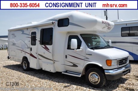 &lt;a href=&quot;http://www.mhsrv.com/inventory_mfg.asp?brand_id=113&quot;&gt;&lt;img src=&quot;http://www.mhsrv.com/images/sold-coachmen.jpg&quot; width=&quot;383&quot; height=&quot;141&quot; border=&quot;0&quot; /&gt;&lt;/a&gt;
CONSIGNMENT UNIT - RV SOLD 6/22/10 - 2006 Born Free, model 26RB: Only 27,516 miles! This RV is approximately 26&#39; in length and features a Ford V-10 engine, Ford E-450 chassis, 5-speed automatic trans, generator, LCD TV in livingroom, patio awning, roof A/C unit, refrigerator, leather power drivers seat, roof ladder, wheel simulators, drivers door, tilt, CB, power mirrors with heat, convection/microwave, gas stovetop with oven, dual pane glass, day/night shadessolid surface counters and much more. .
