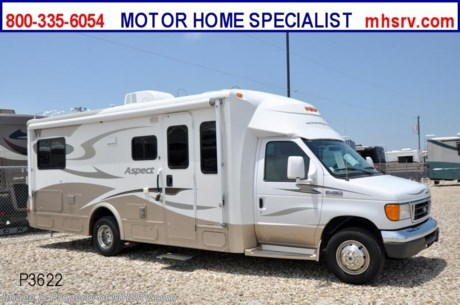 &lt;a href=&quot;http://www.mhsrv.com/other-rvs-for-sale/winnebago-rvs/&quot;&gt;&lt;img src=&quot;http://www.mhsrv.com/images/sold-winnebago.jpg&quot; width=&quot;383&quot; height=&quot;141&quot; border=&quot;0&quot; /&gt;&lt;/a&gt;
Texas RV Sales RV SOLD 6/8/10 - 2007 Winnebago Apect with slide, model 26A: Only 14,216 miles! This RV is approximately 26&#39; in length and features a Ford V-10 engine, Ford E-450 chassis, 5-speed automatic trans, Onan generator, TV, satellite system, back-up camera monitoring system, patio awning, ducted roof A/C unit, refrigerator, leather seats, roof ladder, power steps, spare tire, wheel simulators, exterior shower, drivers door, fiberglass roof, slide-out room topper, tilt, power mirrors with heat, power door locks, power windows, convection/microwave, gas stovetop, gas/electric water heater, dual pane glass, day/night shades, queen mattress and much more. 