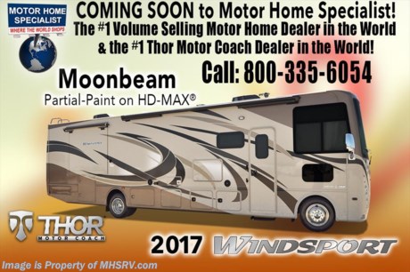 /OR 11/15/16 &lt;a href=&quot;http://www.mhsrv.com/thor-motor-coach/&quot;&gt;&lt;img src=&quot;http://www.mhsrv.com/images/sold-thor.jpg&quot; width=&quot;383&quot; height=&quot;141&quot; border=&quot;0&quot;/&gt;&lt;/a&gt;  Visit MHSRV.com or Call 800-335-6054 for Upfront &amp; Every Day Low Sale Price! Family Owned &amp; Operated and the #1 Volume Selling Motor Home Dealer in the World as well as the #1 Thor Motor Coach Dealer in the World.  &lt;object width=&quot;400&quot; height=&quot;300&quot;&gt;&lt;param name=&quot;movie&quot; value=&quot;//www.youtube.com/v/VZXdH99Xe00?hl=en_US&amp;amp;version=3&quot;&gt;&lt;/param&gt;&lt;param name=&quot;allowFullScreen&quot; value=&quot;true&quot;&gt;&lt;/param&gt;&lt;param name=&quot;allowscriptaccess&quot; value=&quot;always&quot;&gt;&lt;/param&gt;&lt;embed src=&quot;//www.youtube.com/v/VZXdH99Xe00?hl=en_US&amp;amp;version=3&quot; type=&quot;application/x-shockwave-flash&quot; width=&quot;400&quot; height=&quot;300&quot; allowscriptaccess=&quot;always&quot; allowfullscreen=&quot;true&quot;&gt;&lt;/embed&gt;&lt;/object&gt; 
MSRP $132,114. New 2017 Thor Motor Coach Windsport: 29M Model. The 2017 Windsport measures approximately 31 feet in length with heated and enclosed underbelly, power front shade, exterior TV, bedroom TV, second auxiliary battery, overhead loft, LED ceiling lighting, drivers side full wall slide, king size bed and a power Hide-Away overhead loft. Optional equipment includes the beautiful HD-Max with partial accent paint, power drivers seat, 12V attic fan, rear A/C, 5.5KW Onan generator and a 50 amp power cord. The all new Thor Motor Coach Windsport RV also features a Ford chassis with Triton V-10 Ford engine, automatic hydraulic leveling jacks, large flat panel TV, tinted one piece windshield, frameless windows, power patio awning with LED lighting, night shades, kitchen backsplash, refrigerator, microwave and much more. For additional coach information, brochures, window sticker, videos, photos, Windsport reviews, testimonials as well as additional information about Motor Home Specialist and our manufacturers&#39; please visit us at MHSRV .com or call 800-335-6054. At Motor Home Specialist we DO NOT charge any prep or orientation fees like you will find at other dealerships. All sale prices include a 200 point inspection, interior and exterior wash &amp; detail of vehicle, a thorough coach orientation with an MHS technician, an RV Starter&#39;s kit, a night stay in our delivery park featuring landscaped and covered pads with full hook-ups and much more. Free airport shuttle available with purchase for out-of-town buyers. WHY PAY MORE?... WHY SETTLE FOR LESS? 