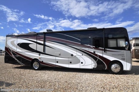 /TX 2/20/17 &lt;a href=&quot;http://www.mhsrv.com/thor-motor-coach/&quot;&gt;&lt;img src=&quot;http://www.mhsrv.com/images/sold-thor.jpg&quot; width=&quot;383&quot; height=&quot;141&quot; border=&quot;0&quot;/&gt;&lt;/a&gt; MSRP $184,554. This luxury bath &amp; 1/2 model RV measures approximately 38 feet 1 inch in length and features (2) slide-out rooms, king size bed, fireplace, flat panel TV, frameless windows, exterior entertainment center, LED lighting, beautiful decor, residential refrigerator, inverter and bedroom TV. Optional equipment includes the beautiful full body paint exterior, leatherette theater seating, frameless dual pane windows and a 3-burner range with oven. The all new 2017 Thor Motor Coach Challenger also features one of the most impressive lists of standard equipment in the RV industry including a Ford Triton V-10 engine, 24-Series ford chassis with aluminum wheels, fully automatic hydraulic leveling system, all tile backsplash, electric overhead Hide-Away loft, electric patio awning with LED lighting, side hinged baggage doors, roller day/night shades, solid surface kitchen counter, dual roof A/C units, 5,500 Onan generator, water heater, heated and enclosed holding tanks and the RAPID CAMP remote system. Rapid Camp allows you to operate your slide-out room, generator, leveling jacks when applicable, power awning, selective lighting and more all from a touchscreen remote control. For additional information, brochures, and videos please visit Motor Home Specialist at MHSRV .com or Call 800-335-6054. At Motor Home Specialist we DO NOT charge any prep or orientation fees like you will find at other dealerships. All sale prices include a 200 point inspection, interior and exterior wash &amp; detail of vehicle, a thorough coach orientation with an MHSRV technician, an RV Starter&#39;s kit, a night stay in our delivery park featuring landscaped and covered pads with full hook-ups and much more. Free airport shuttle available with purchase for out-of-town buyers. Read From THOUSANDS of Testimonials at MHSRV .com and See What They Had to Say About Their Experience at Motor Home Specialist. WHY PAY MORE?...... WHY SETTLE FOR LESS?  &lt;object width=&quot;400&quot; height=&quot;300&quot;&gt;&lt;param name=&quot;movie&quot; value=&quot;//www.youtube.com/v/VZXdH99Xe00?hl=en_US&amp;amp;version=3&quot;&gt;&lt;/param&gt;&lt;param name=&quot;allowFullScreen&quot; value=&quot;true&quot;&gt;&lt;/param&gt;&lt;param name=&quot;allowscriptaccess&quot; value=&quot;always&quot;&gt;&lt;/param&gt;&lt;embed src=&quot;//www.youtube.com/v/VZXdH99Xe00?hl=en_US&amp;amp;version=3&quot; type=&quot;application/x-shockwave-flash&quot; width=&quot;400&quot; height=&quot;300&quot; allowscriptaccess=&quot;always&quot; allowfullscreen=&quot;true&quot;&gt;&lt;/embed&gt;&lt;/object&gt;