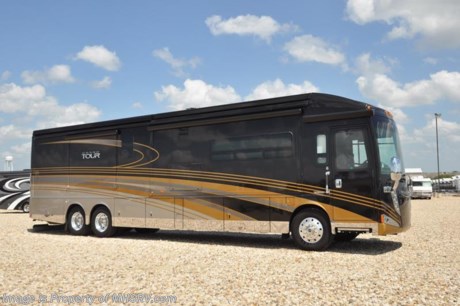 /picked up 11/15/16 **Consignment** Used Winnebago RV for Sale- 2015 Winnebago Tour 42QL with 3 slides and 8,197 miles. This RV is approximately 42 feet 9 inches in length with a Cummins 450HP engine, Freightliner chassis with tag axle, IFS, power mirrors with heat, power pedals, GPS, 10KW Onan generator with AGS, power patio and door awnings, window awnings, slide-out room toppers, aluminum wheels, Aqua Hot, 50 amp power cord reel, pass-thru storage with side swing baggage doors, full length slide-out cargo tray, keyless entry, power water hose reel, solar panel, 15K lb. hitch, automatic leveling, 3 camera monitoring system, exterior entertainment center, inverter, ceramic tile floors, all hardwood cabinets, multi-plex lighting, power solar/black-out shades, fireplace, convection microwave, dishwasher, central vacuum, solid surface counter, residential refrigerator, washer/dryer stack, king bed, 3 ducted A/Cs and much more. For additional information and photos please visit Motor Home Specialist at www.MHSRV.com or call 800-335-6054.