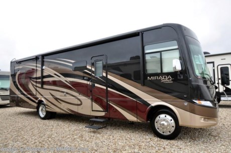/TX 12/13/16 &lt;a href=&quot;http://www.mhsrv.com/coachmen-rv/&quot;&gt;&lt;img src=&quot;http://www.mhsrv.com/images/sold-coachmen.jpg&quot; width=&quot;383&quot; height=&quot;141&quot; border=&quot;0&quot;/&gt;&lt;/a&gt;   Sale Price available at MHSRV.com or call 800-335-6054. You&#39;ll be glad you did!  Family Owned &amp; Operated and the #1 Volume Selling Motor Home Dealer in the World as well as the #1 Coachmen Dealer in the World. &lt;object width=&quot;400&quot; height=&quot;300&quot;&gt;&lt;param name=&quot;movie&quot; value=&quot;//www.youtube.com/v/fBpsq4hH-Ws?hl=en_US&amp;amp;version=3&quot;&gt;&lt;/param&gt;&lt;param name=&quot;allowFullScreen&quot; value=&quot;true&quot;&gt;&lt;/param&gt;&lt;param name=&quot;allowscriptaccess&quot; value=&quot;always&quot;&gt;&lt;/param&gt;&lt;embed src=&quot;//www.youtube.com/v/fBpsq4hH-Ws?hl=en_US&amp;amp;version=3&quot; type=&quot;application/x-shockwave-flash&quot; width=&quot;400&quot; height=&quot;300&quot; allowscriptaccess=&quot;always&quot; allowfullscreen=&quot;true&quot;&gt;&lt;/embed&gt;&lt;/object&gt; MSRP $190,411 - New 2017 Coachmen Mirada Select 37TB with 2 slides, 2 full baths and a king bed. Options include the Stainless Steel appliance packages with a stainless steel convection microwave, oven &amp; cooktop. Additional options include the beautiful full body paint exterior with Diamond Shield paint protection, (2) 15K BTU A/Cs with heat pumps, salon drop down bunk, stackable washer/dryer and the Travel Easy Roadside Assistance program. Standards include a 5.5KW Onan generator, raised panel hardwood cabinet doors, frameless tinted dual pane windows, recliner/swivel passenger seat, 6 way power drivers seat, ball bearing drawer guides, LED TV &amp; DVD player, fireplace, home theater system, solid surface countertop, glass door shower, gas/electric water heater, bedroom TV/DVD player, LED interior lights, power entrance steps, pass-thru storage, power patio awning, heated remote exterior mirrors, automatic leveling, 3 camera monitoring system, exterior entertainment center and much more. For additional coach information, brochure, window sticker, videos, photos, Mirada customer reviews &amp; testimonials please visit Motor Home Specialist at MHSRV .com or call 800-335-6054. At Motor Home Specialist we DO NOT charge any prep or orientation fees like you will find at other dealerships. All sale prices include a 200 point inspection, interior and exterior wash &amp; detail of vehicle, a thorough coach orientation with an MHS technician, an RV Starter&#39;s kit, a night stay in our delivery park featuring landscaped and covered pads with full hook-ups and much more. Free airport shuttle available with purchase for out-of-town buyers. WHY PAY MORE?... WHY SETTLE FOR LESS? 