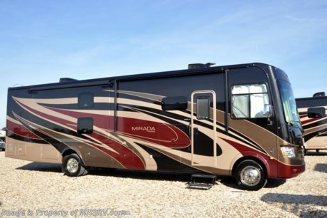 7/3/17 &lt;a href=&quot;http://www.mhsrv.com/coachmen-rv/&quot;&gt;&lt;img src=&quot;http://www.mhsrv.com/images/sold-coachmen.jpg&quot; width=&quot;383&quot; height=&quot;141&quot; border=&quot;0&quot;/&gt;&lt;/a&gt; Visit MHSRV.com or Call 800-335-6054 for Sale Pricing on New Arrival 2018 Models and Blow-Out Sale Prices on All Remaining 2017&#39;s! Over $135 Million Dollars in Inventory. Fifteen Major Manufacturers Available. RVs from $19,999 to Over $2 Million and Every Price Point in between. No Games. No Gimmicks. Just Upfront &amp; Every Day Low Sale Prices &amp; Exceptional Service. Why Pay More? Why Settle for Less?
MSRP $158,176 - New 2018 Coachmen Mirada Model 35BH. It measures approximately 36 feet 10 inches in length and features bunk beds, solid surface kitchen countertop, hardwood cabinet doors, frameless tinted windows, reclining/swivel pilot seats, solar privacy shades throughout, power windshield shade, 3 burner range with oven, double door refrigerator, glass door shower, Onan generator, power steps, pass-thru storage, power patio awning, 3 camera monitoring, power heated mirrors, rear ladder and much more. Options includes the beautiful full body paint exterior, Diamond Shield paint protection, power drop down bunk, overhead 32&quot; TV, (2) 15,000 BTU A/Cs with heat pumps, exterior entertainment center, the Travel Easy Roadside Assistance and the Stainless Steel Appliance Package. For additional coach information, brochure, window sticker, videos, photos, Mirada customer reviews &amp; testimonials please visit Motor Home Specialist at MHSRV .com or call 800-335-6054. At Motor Home Specialist we DO NOT charge any prep or orientation fees like you will find at other dealerships. All sale prices include a 200 point inspection, interior and exterior wash &amp; detail of vehicle, a thorough coach orientation with an MHS technician, an RV Starter&#39;s kit, a night stay in our delivery park featuring landscaped and covered pads with full hook-ups and much more. Free airport shuttle available with purchase for out-of-town buyers. WHY PAY MORE?... WHY SETTLE FOR LESS? 