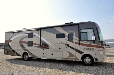 6-12-17 &lt;a href=&quot;http://www.mhsrv.com/coachmen-rv/&quot;&gt;&lt;img src=&quot;http://www.mhsrv.com/images/sold-coachmen.jpg&quot; width=&quot;383&quot; height=&quot;141&quot; border=&quot;0&quot;/&gt;&lt;/a&gt; 
MSRP $147,991 - New 2018 Coachmen Mirada Model 35BH. It measures approximately 36 feet 10 inches in length and features bunk beds, solid surface kitchen countertop, hardwood cabinet doors, frameless tinted windows, reclining/swivel pilot seats, solar privacy shades throughout, power windshield shade, 3 burner range with oven, double door refrigerator, glass door shower, Onan generator, power steps, pass-thru storage, power patio awning, 3 camera monitoring, power heated mirrors, rear ladder and much more. Options includes a power drop down bunk, overhead 32&quot; TV, (2) 15,000 BTU A/Cs with heat pumps, exterior entertainment center, the Travel Easy Roadside Assistance and the Stainless Steel Appliance Package. For additional coach information, brochure, window sticker, videos, photos, Mirada customer reviews &amp; testimonials please visit Motor Home Specialist at MHSRV .com or call 800-335-6054. At Motor Home Specialist we DO NOT charge any prep or orientation fees like you will find at other dealerships. All sale prices include a 200 point inspection, interior and exterior wash &amp; detail of vehicle, a thorough coach orientation with an MHS technician, an RV Starter&#39;s kit, a night stay in our delivery park featuring landscaped and covered pads with full hook-ups and much more. Free airport shuttle available with purchase for out-of-town buyers. WHY PAY MORE?... WHY SETTLE FOR LESS? 