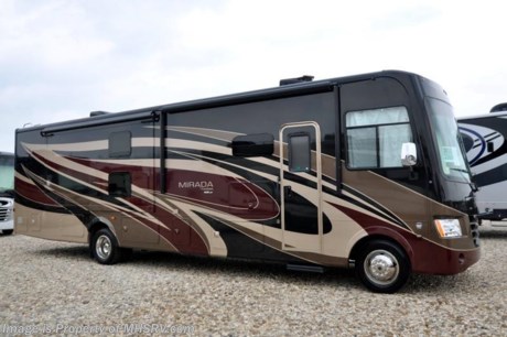 3-16-18 &lt;a href=&quot;http://www.mhsrv.com/coachmen-rv/&quot;&gt;&lt;img src=&quot;http://www.mhsrv.com/images/sold-coachmen.jpg&quot; width=&quot;383&quot; height=&quot;141&quot; border=&quot;0&quot;&gt;&lt;/a&gt; 
MSRP $158,176 - New 2018 Coachmen Mirada Model 35BH. It measures approximately 36 feet 10 inches in length and features bunk beds, solid surface kitchen countertop, hardwood cabinet doors, frameless tinted windows, reclining/swivel pilot seats, solar privacy shades throughout, power windshield shade, 3 burner range with oven, double door refrigerator, glass door shower, Onan generator, power steps, pass-thru storage, power patio awning, 3 camera monitoring, power heated mirrors, rear ladder and much more. Options includes the beautiful full body paint exterior, Diamond Shield paint protection, power drop down bunk, overhead 32&quot; TV, (2) 15,000 BTU A/Cs with heat pumps, exterior entertainment center, the Travel Easy Roadside Assistance and the Stainless Steel Appliance Package. For more complete details on this unit and our entire inventory including brochures, window sticker, videos, photos, reviews &amp; testimonials as well as additional information about Motor Home Specialist and our manufacturers please visit us at MHSRV.com or call 800-335-6054. At Motor Home Specialist, we DO NOT charge any prep or orientation fees like you will find at other dealerships. All sale prices include a 200-point inspection, interior &amp; exterior wash, detail service and a fully automated high-pressure rain booth test and coach wash that is a standout service unlike that of any other in the industry. You will also receive a thorough coach orientation with an MHSRV technician, an RV Starter&#39;s kit, a night stay in our delivery park featuring landscaped and covered pads with full hook-ups and much more! Read Thousands upon Thousands of 5-Star Reviews at MHSRV.com and See What They Had to Say About Their Experience at Motor Home Specialist. WHY PAY MORE?... WHY SETTLE FOR LESS? 