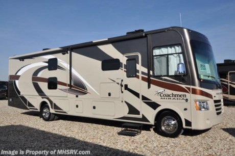 6/5/17 &lt;a href=&quot;http://www.mhsrv.com/coachmen-rv/&quot;&gt;&lt;img src=&quot;http://www.mhsrv.com/images/sold-coachmen.jpg&quot; width=&quot;383&quot; height=&quot;141&quot; border=&quot;0&quot;/&gt;&lt;/a&gt; 
MSRP $147,991 - New 2018 Coachmen Mirada Model 35BH. It measures approximately 36 feet 10 inches in length and features bunk beds, solid surface kitchen countertop, hardwood cabinet doors, frameless tinted windows, reclining/swivel pilot seats, solar privacy shades throughout, power windshield shade, 3 burner range with oven, double door refrigerator, glass door shower, Onan generator, power steps, pass-thru storage, power patio awning, 3 camera monitoring, power heated mirrors, rear ladder and much more. Options includes a power drop down bunk, overhead 32&quot; TV, (2) 15,000 BTU A/Cs with heat pumps, exterior entertainment center, the Travel Easy Roadside Assistance and the Stainless Steel Appliance Package. For additional coach information, brochure, window sticker, videos, photos, Mirada customer reviews &amp; testimonials please visit Motor Home Specialist at MHSRV .com or call 800-335-6054. At Motor Home Specialist we DO NOT charge any prep or orientation fees like you will find at other dealerships. All sale prices include a 200 point inspection, interior and exterior wash &amp; detail of vehicle, a thorough coach orientation with an MHS technician, an RV Starter&#39;s kit, a night stay in our delivery park featuring landscaped and covered pads with full hook-ups and much more. Free airport shuttle available with purchase for out-of-town buyers. WHY PAY MORE?... WHY SETTLE FOR LESS? 