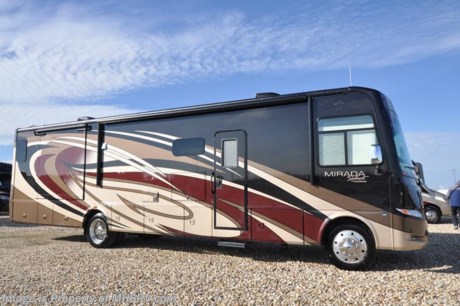 9-11-17 &lt;a href=&quot;http://www.mhsrv.com/coachmen-rv/&quot;&gt;&lt;img src=&quot;http://www.mhsrv.com/images/sold-coachmen.jpg&quot; width=&quot;383&quot; height=&quot;141&quot; border=&quot;0&quot; /&gt;&lt;/a&gt;  
MSRP $190,411 - New 2017 Coachmen Mirada Select 37TB with 2 slides, 2 full baths and a king bed. Options include the Stainless Steel appliance packages with a stainless steel convection microwave, oven &amp; cooktop. Additional options include the beautiful full body paint exterior with Diamond Shield paint protection, (2) 15K BTU A/Cs with heat pumps, salon drop down bunk, stackable washer/dryer and the Travel Easy Roadside Assistance program. Standards include a 5.5KW Onan generator, raised panel hardwood cabinet doors, frameless tinted dual pane windows, recliner/swivel passenger seat, 6 way power drivers seat, ball bearing drawer guides, LED TV &amp; DVD player, fireplace, home theater system, solid surface countertop, glass door shower, gas/electric water heater, bedroom TV/DVD player, LED interior lights, power entrance steps, pass-thru storage, power patio awning, heated remote exterior mirrors, automatic leveling, 3 camera monitoring system, exterior entertainment center and much more. For additional coach information, brochure, window sticker, videos, photos, Mirada customer reviews &amp; testimonials please visit Motor Home Specialist at MHSRV .com or call 800-335-6054. At Motor Home Specialist we DO NOT charge any prep or orientation fees like you will find at other dealerships. All sale prices include a 200 point inspection, interior and exterior wash &amp; detail of vehicle, a thorough coach orientation with an MHS technician, an RV Starter&#39;s kit, a night stay in our delivery park featuring landscaped and covered pads with full hook-ups and much more. Free airport shuttle available with purchase for out-of-town buyers. WHY PAY MORE?... WHY SETTLE FOR LESS? 